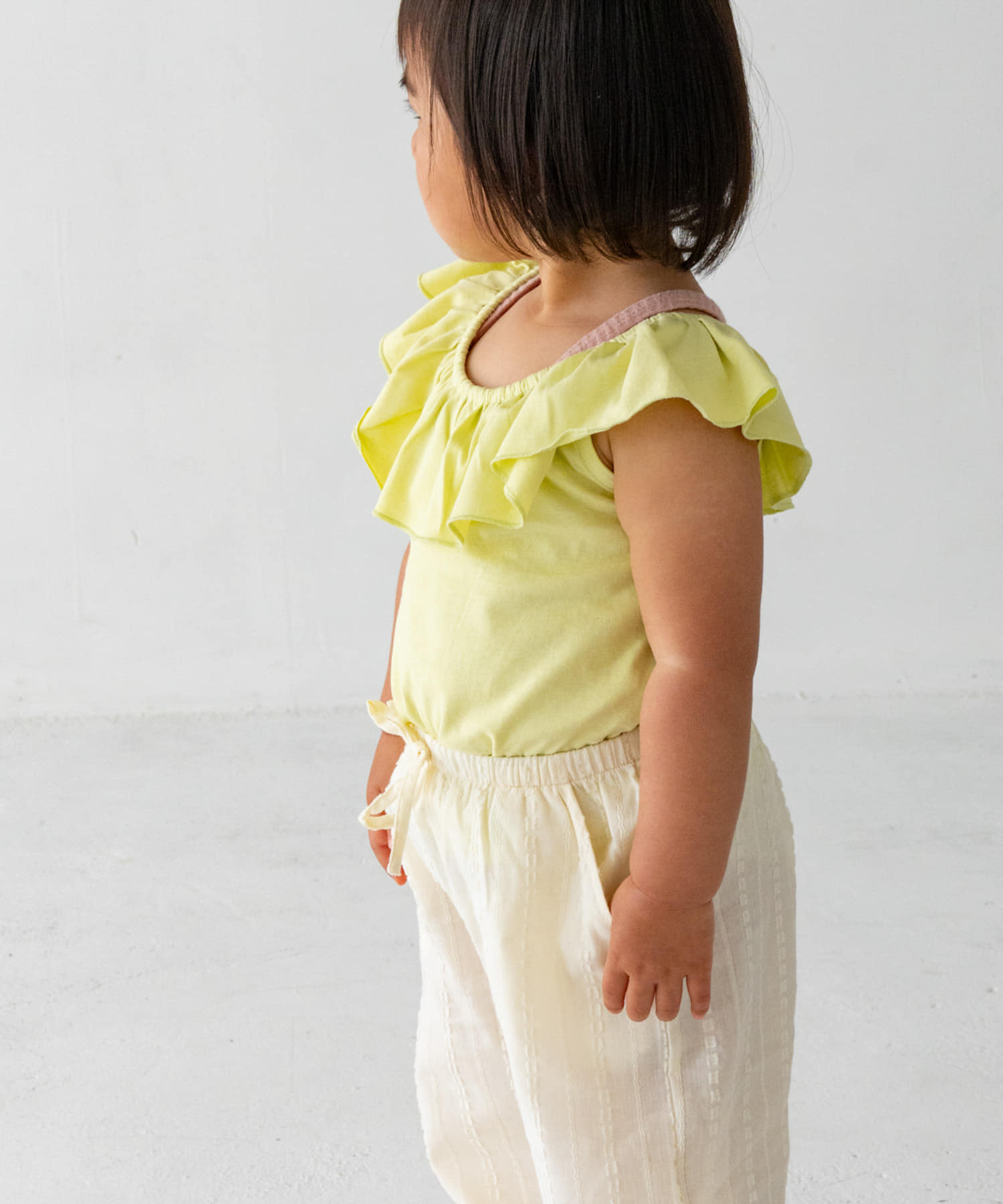Pippi+Lotta　Raffle top(KIDS) Lime M