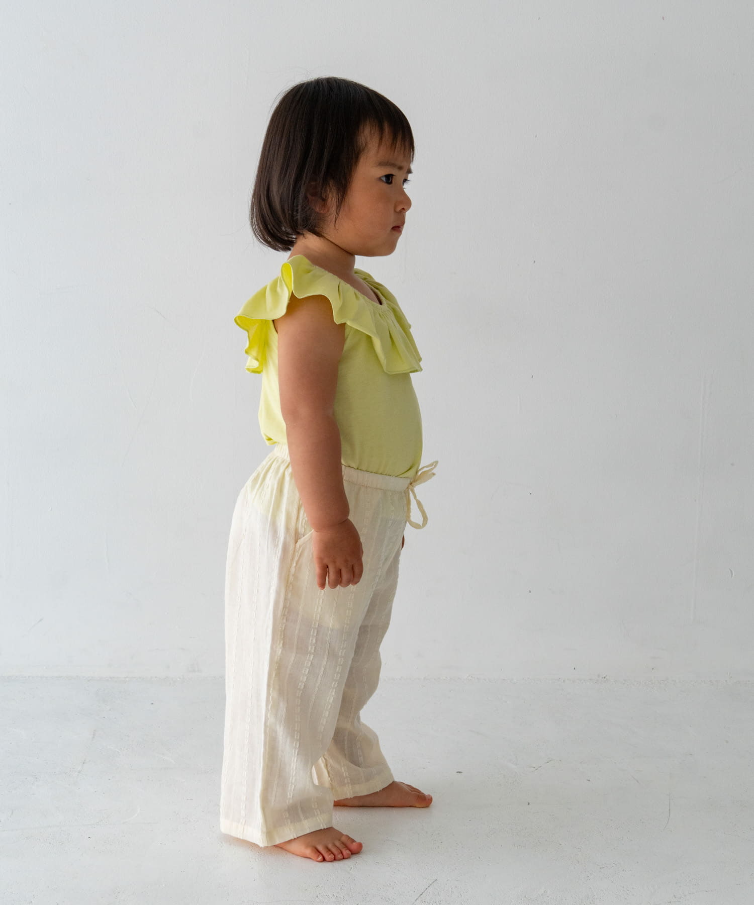 Pippi+Lotta　Raffle top(KIDS) Lime M