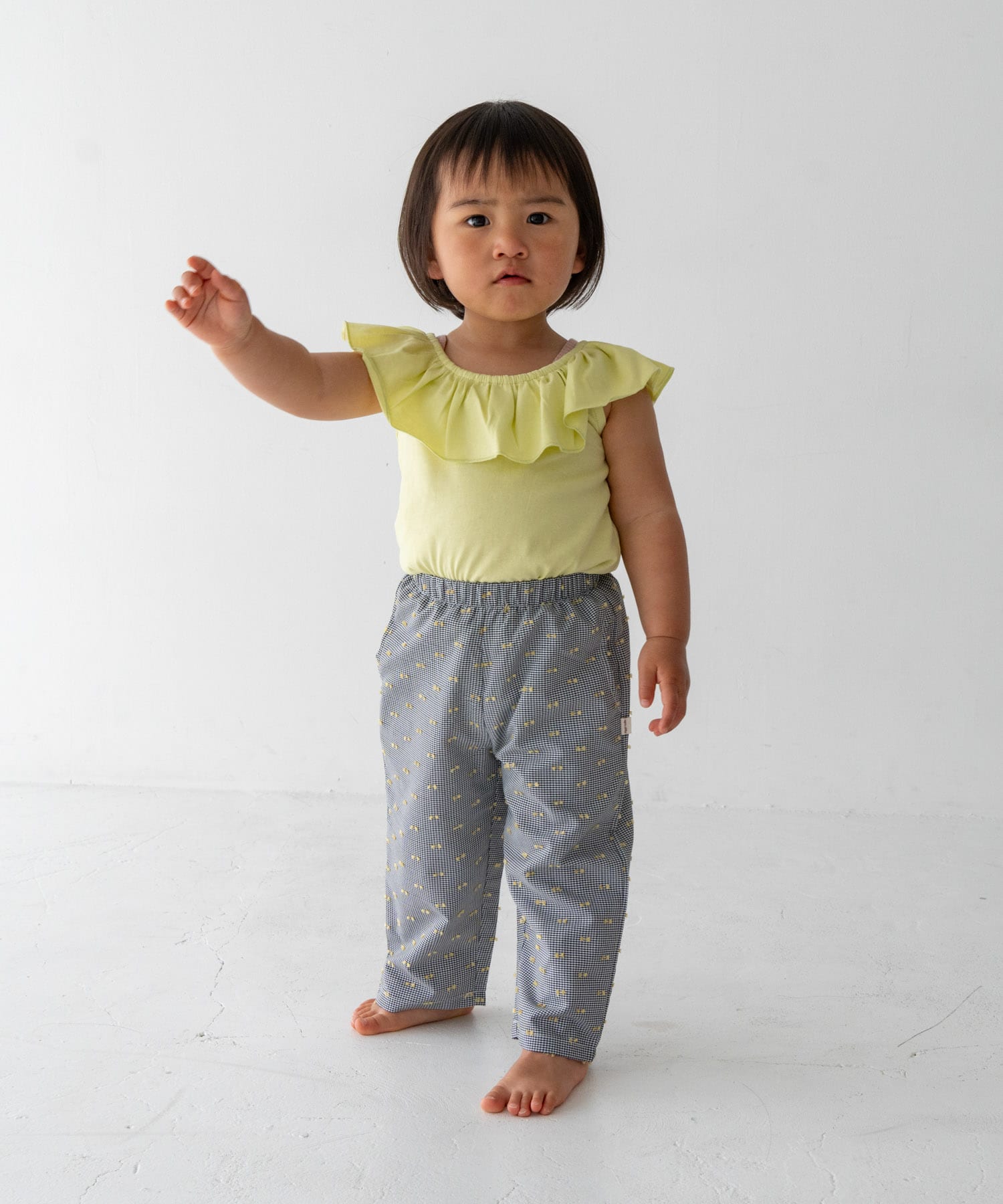 Pippi+Lotta　Raffle top(KIDS) Lime M