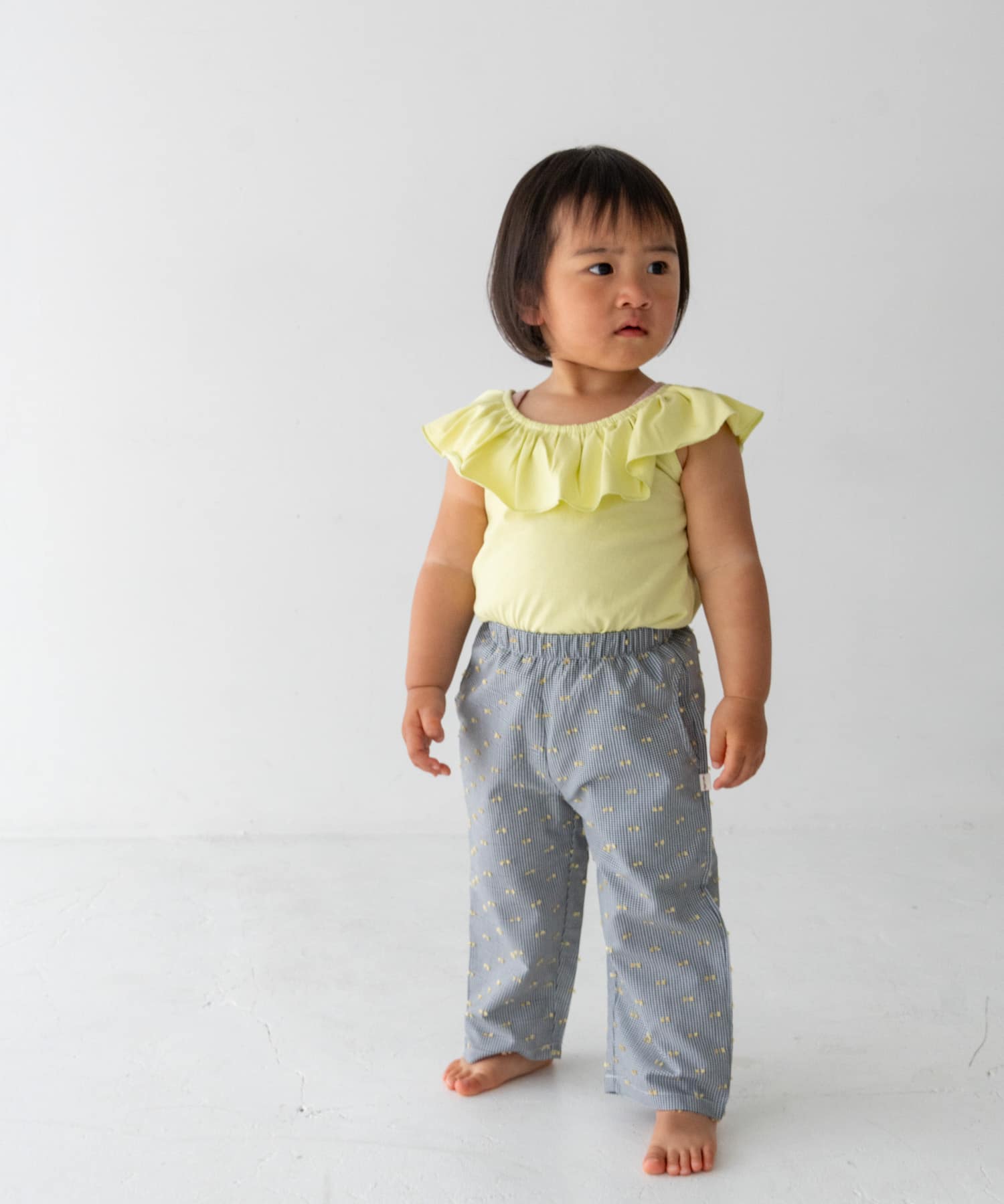Pippi+Lotta　Raffle top(KIDS) Lime M