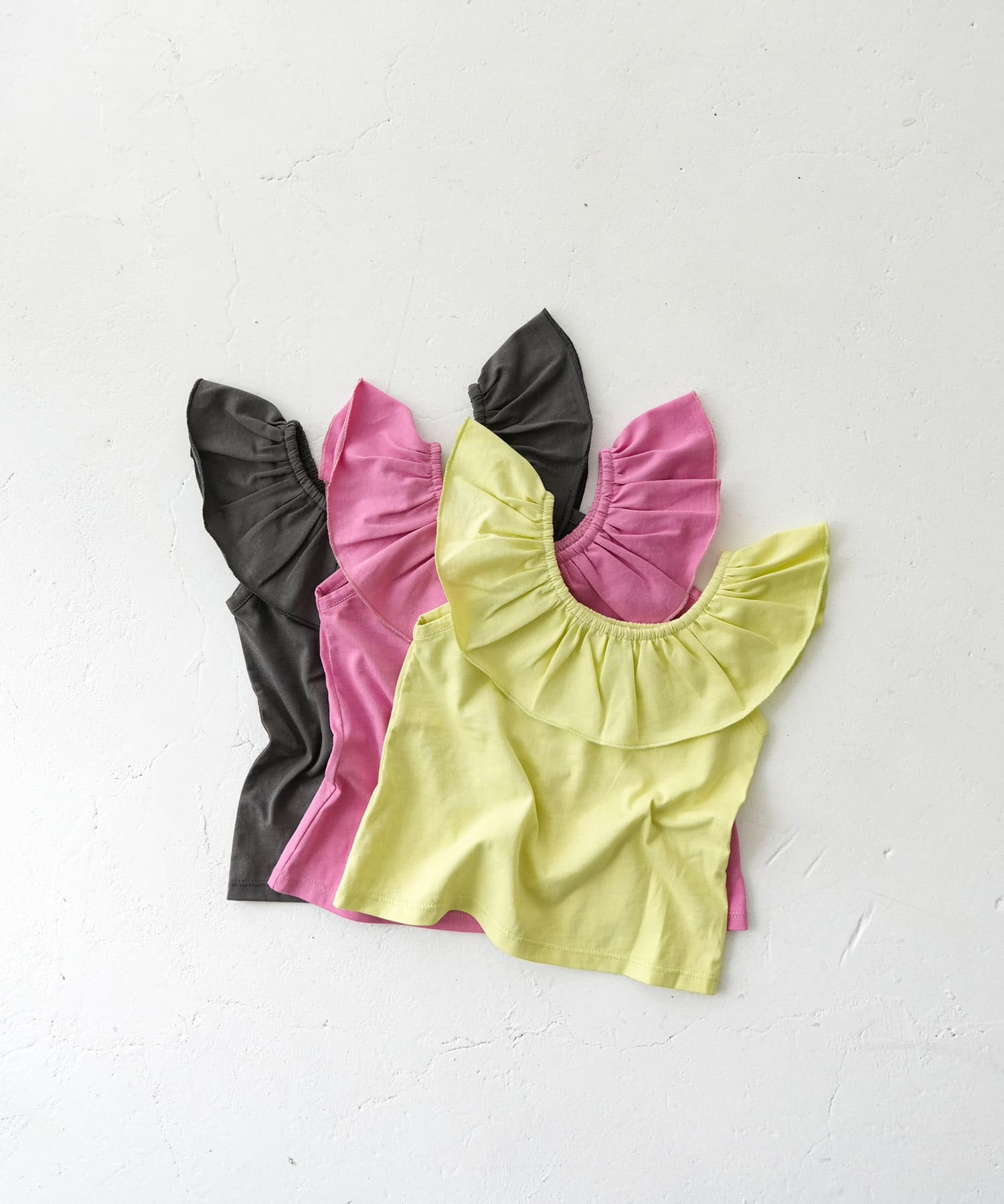 Pippi+Lotta　Raffle top(KIDS) Raspberry M