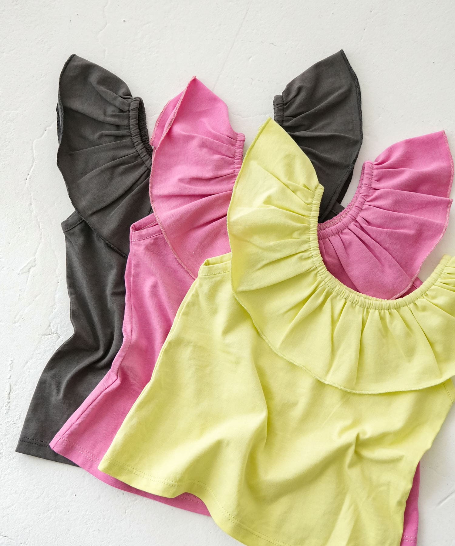 Pippi+Lotta　Raffle top(KIDS) Raspberry L