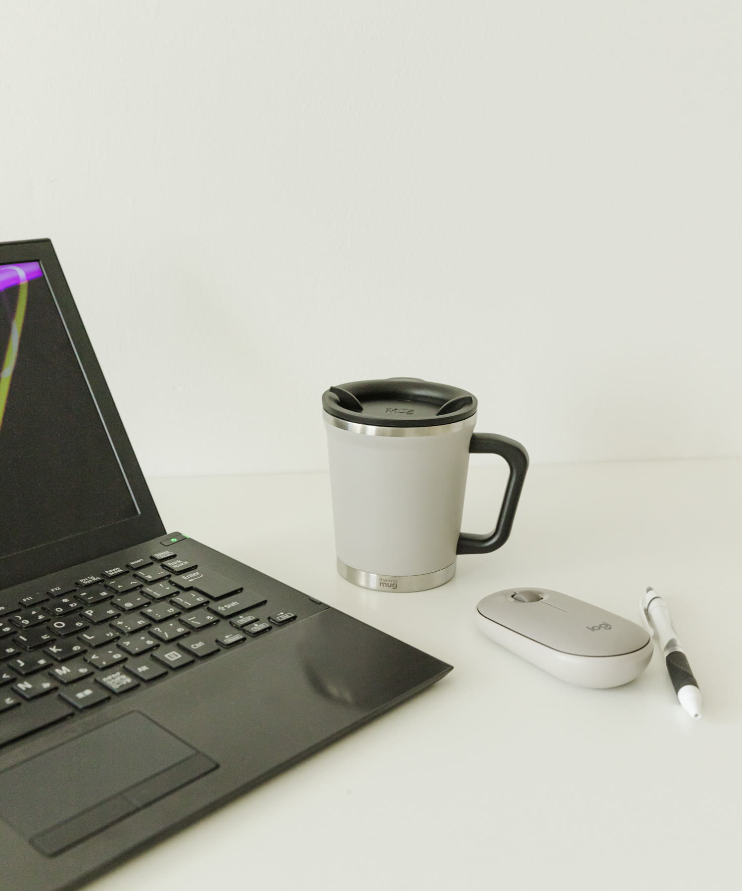 thermo mug　DOUBLE MUG LIGHT GRAY -