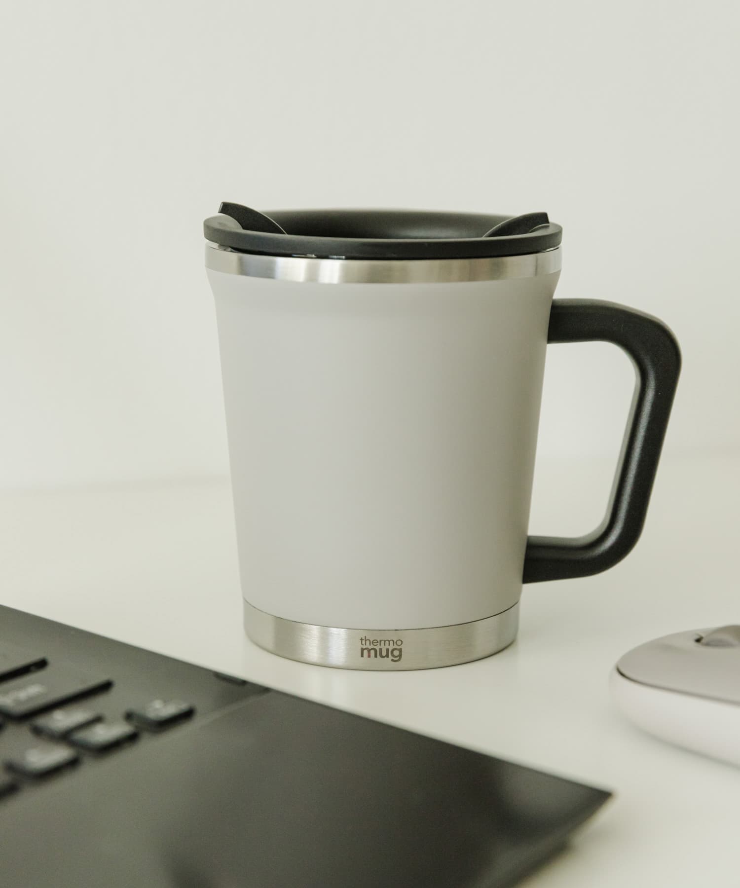 thermo mug　DOUBLE MUG LIGHT GRAY -