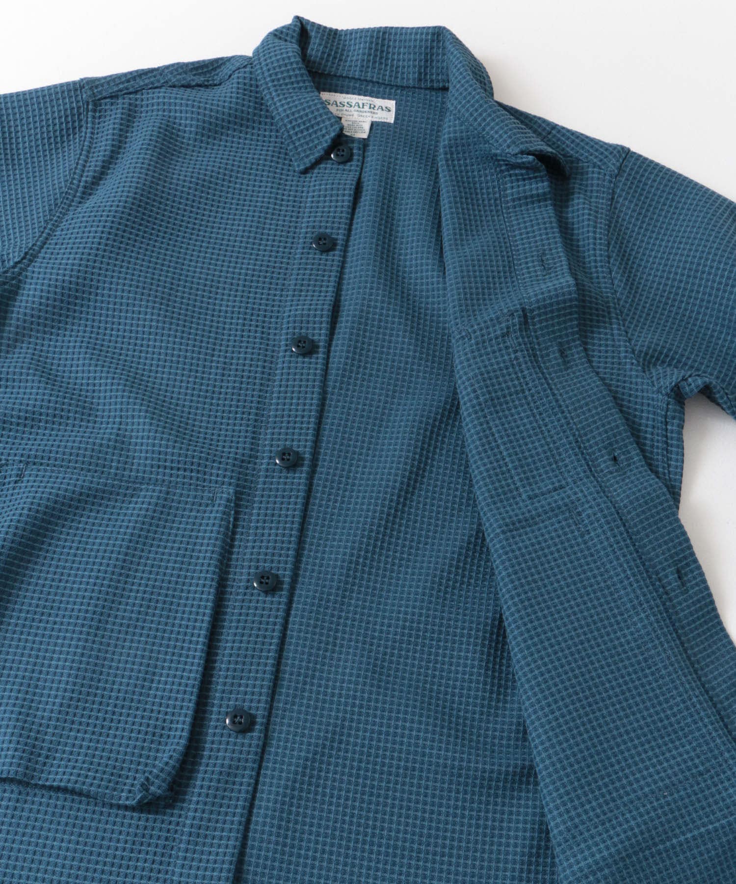 SASSAFRAS　Digs Crew Half Indigo S