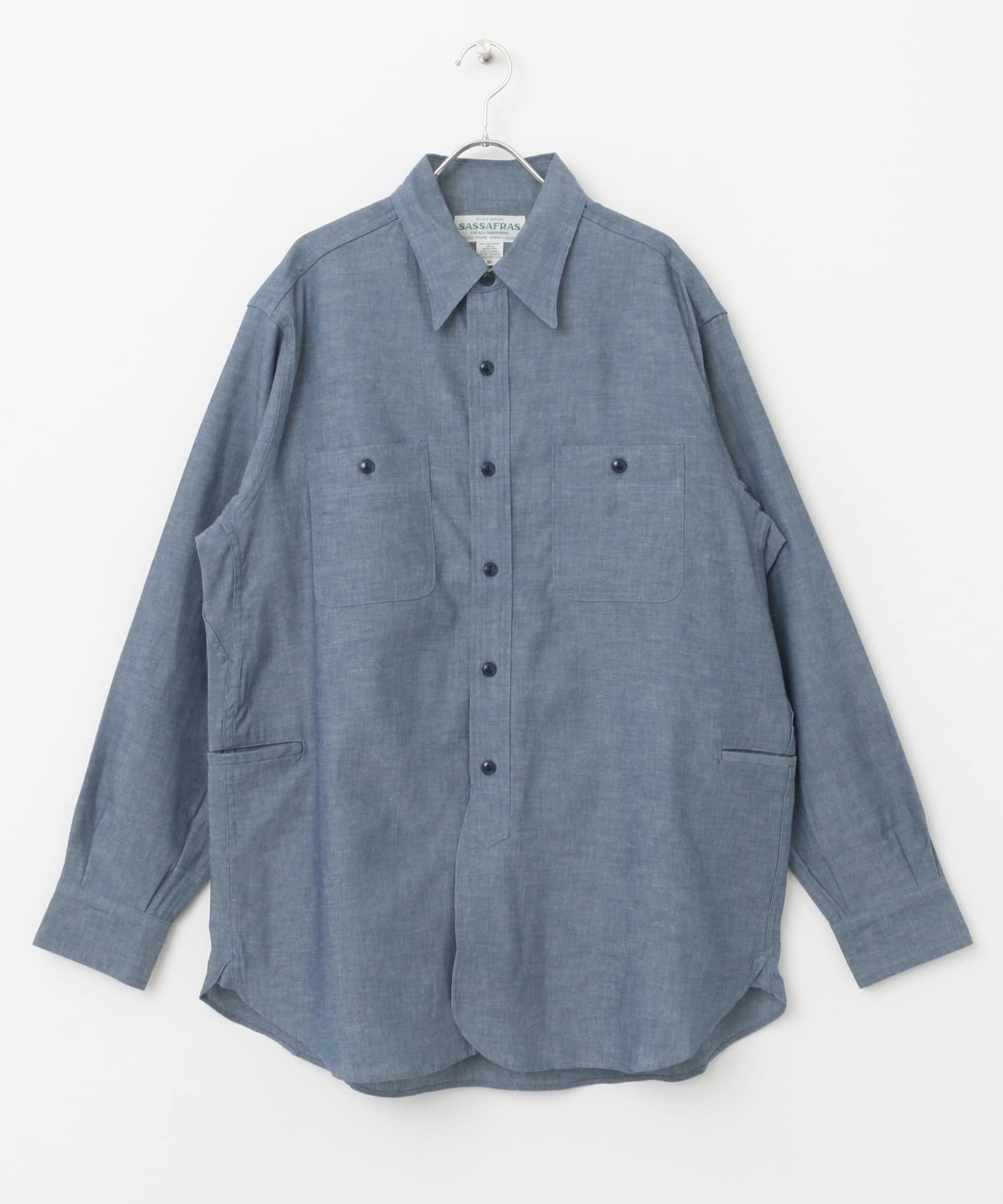 SASSAFRAS　Gardening At Night Shirts Blue S