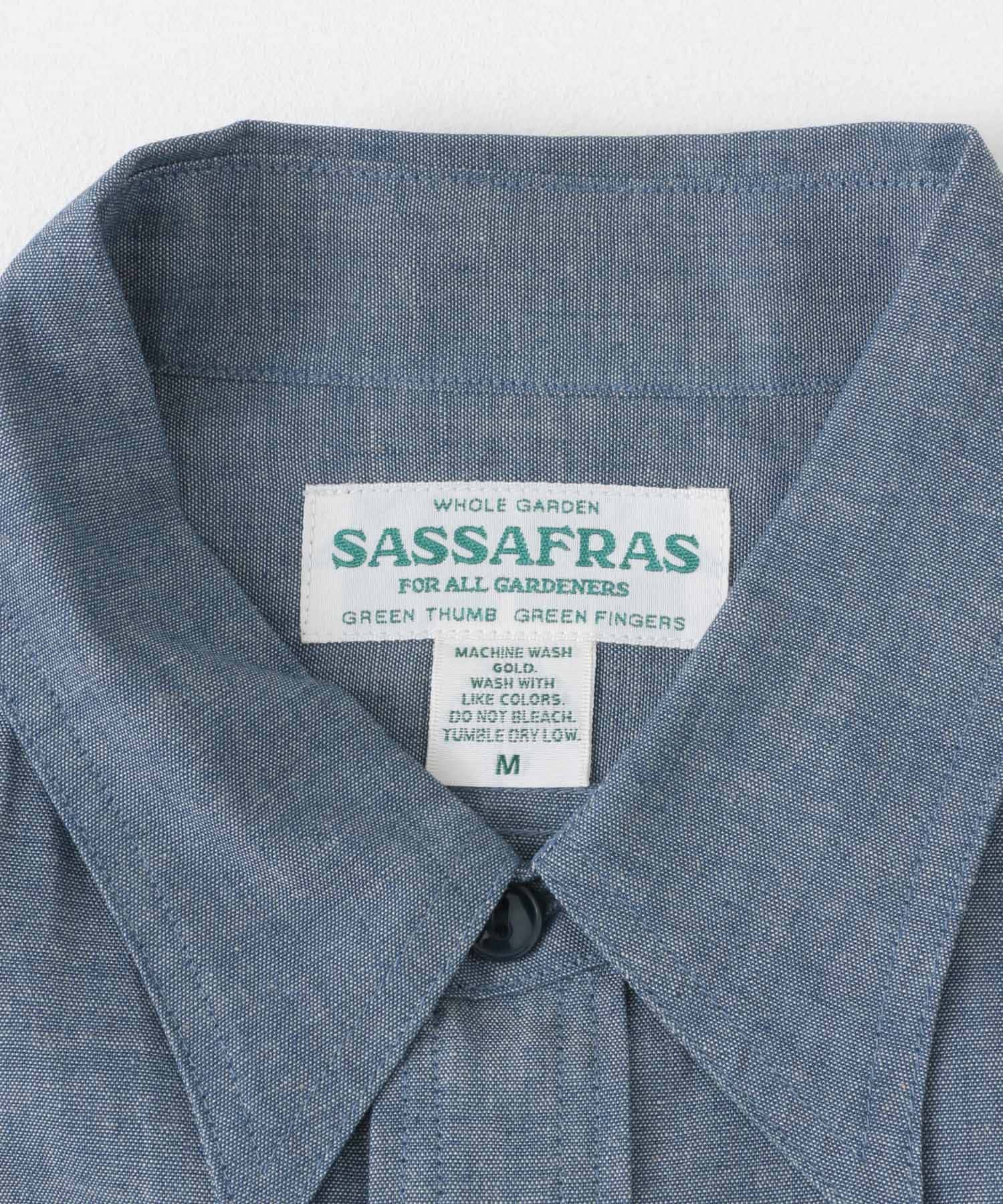 SASSAFRAS　Gardening At Night Shirts Blue S
