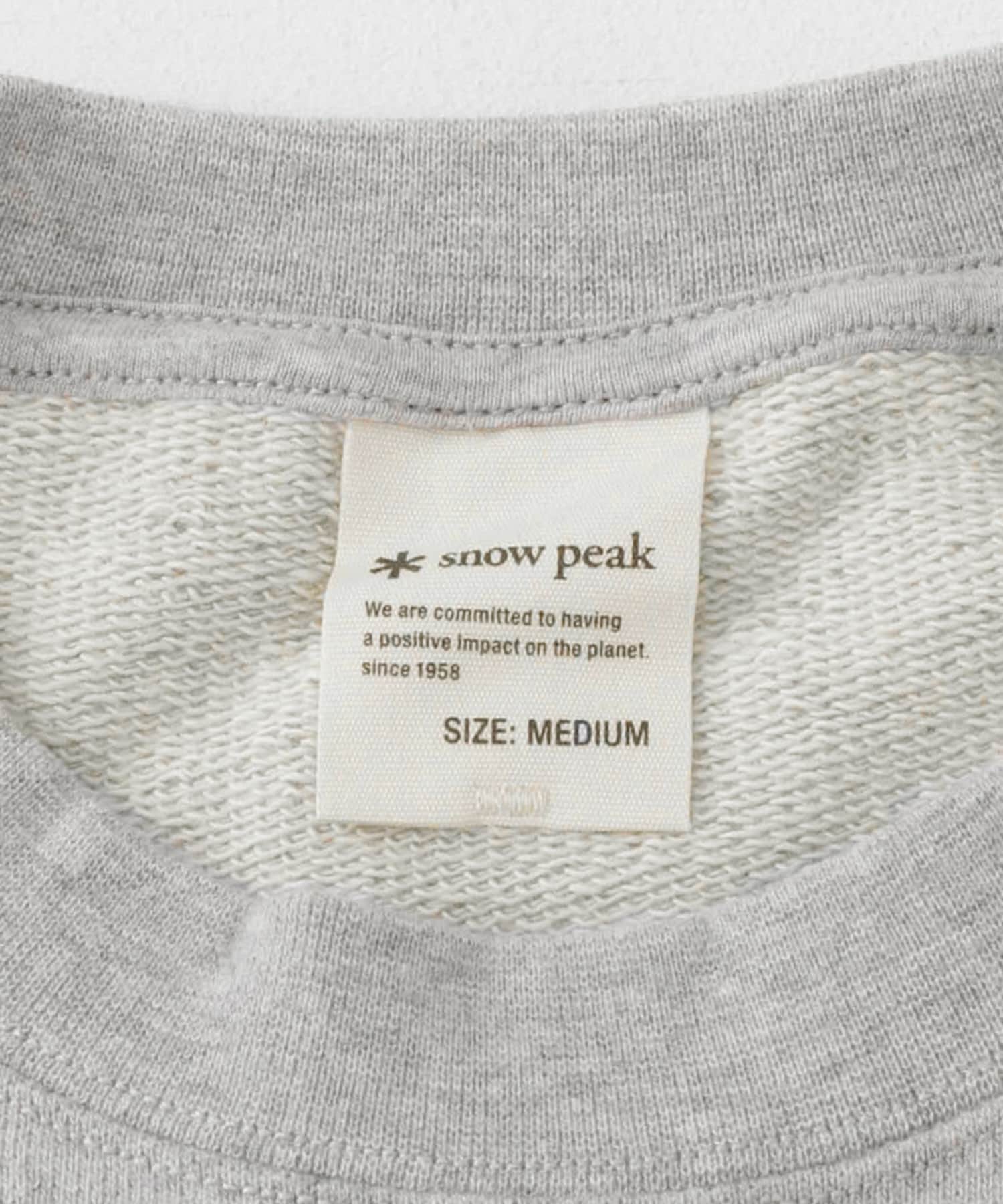 Snow Peak Apparel　Recycled Cotton Sweat Crew-Neck M.Grey M