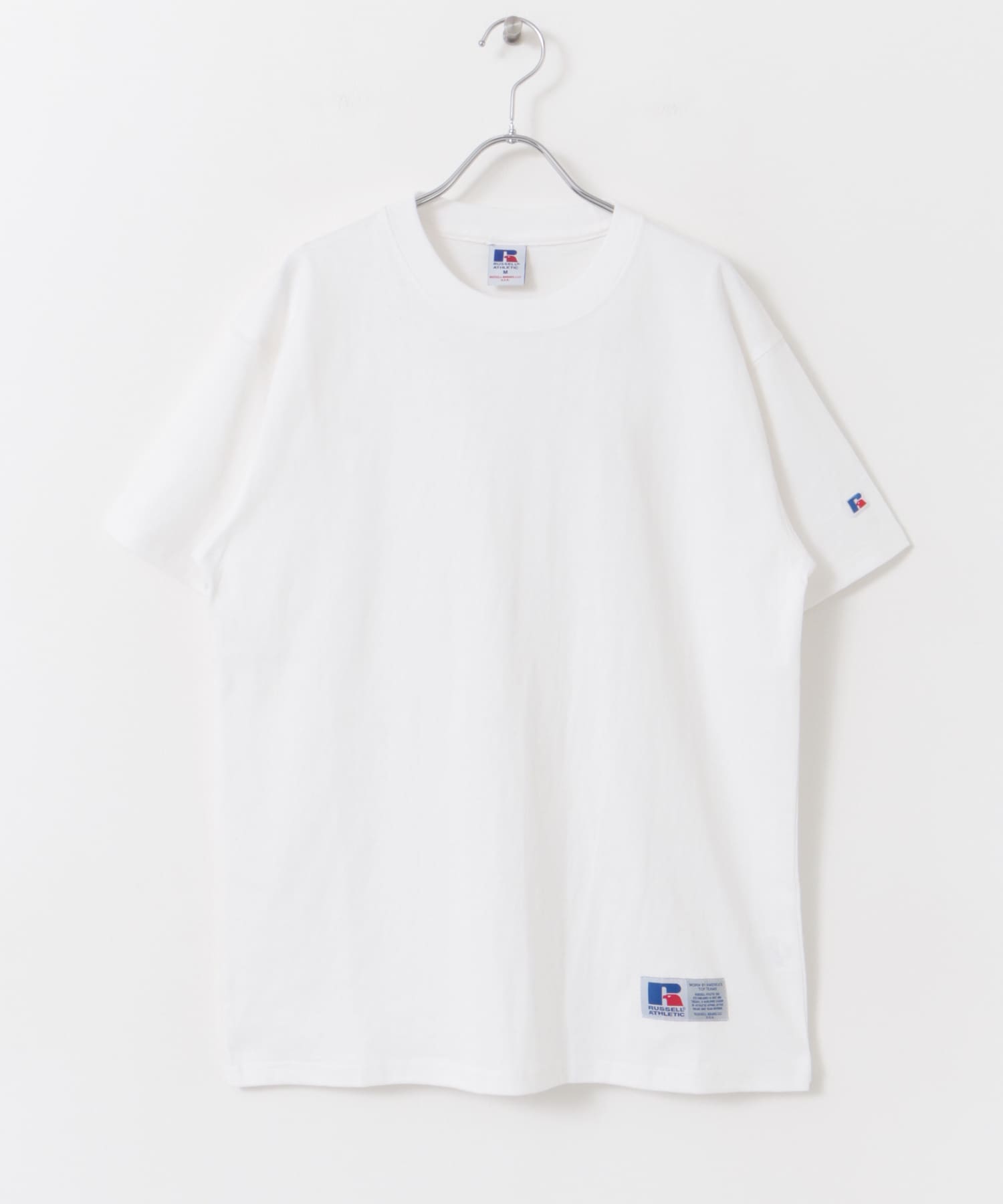 『別注』RUSSELL ATHLETIC×DOORS　USA Cotton Basic Tee WHT M