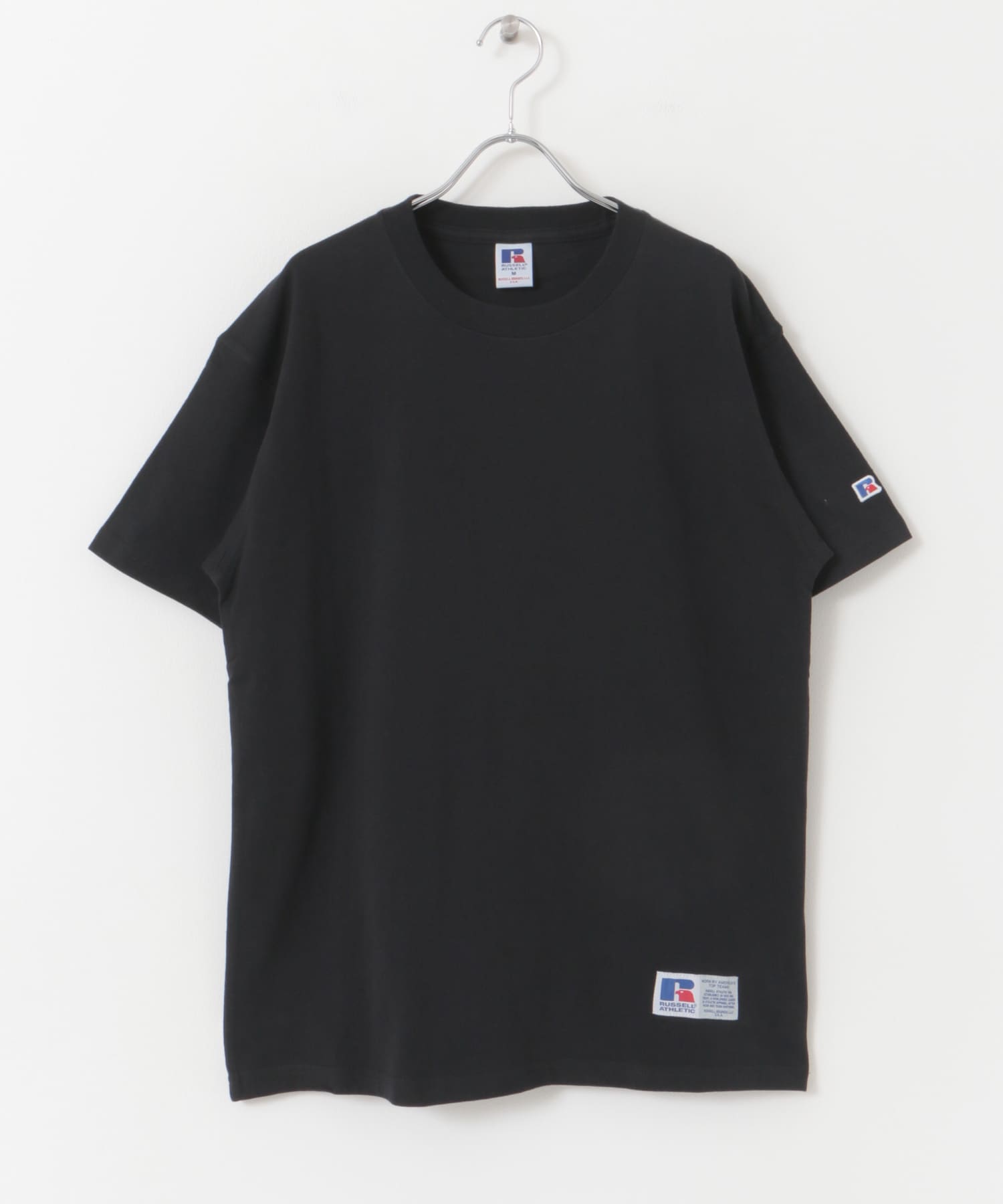 『別注』RUSSELL ATHLETIC×DOORS　USA Cotton Basic Tee BLK M