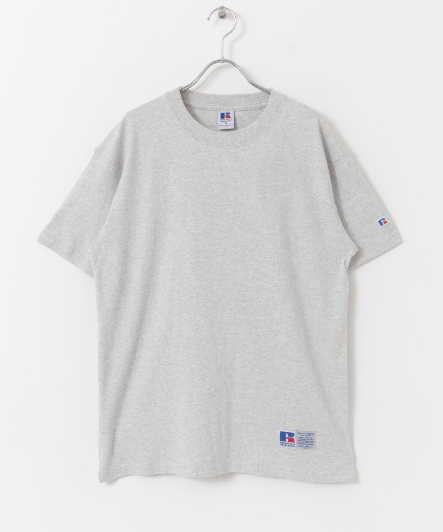 『別注』RUSSELL ATHLETIC×DOORS　USA Cotton Basic Tee ASH M