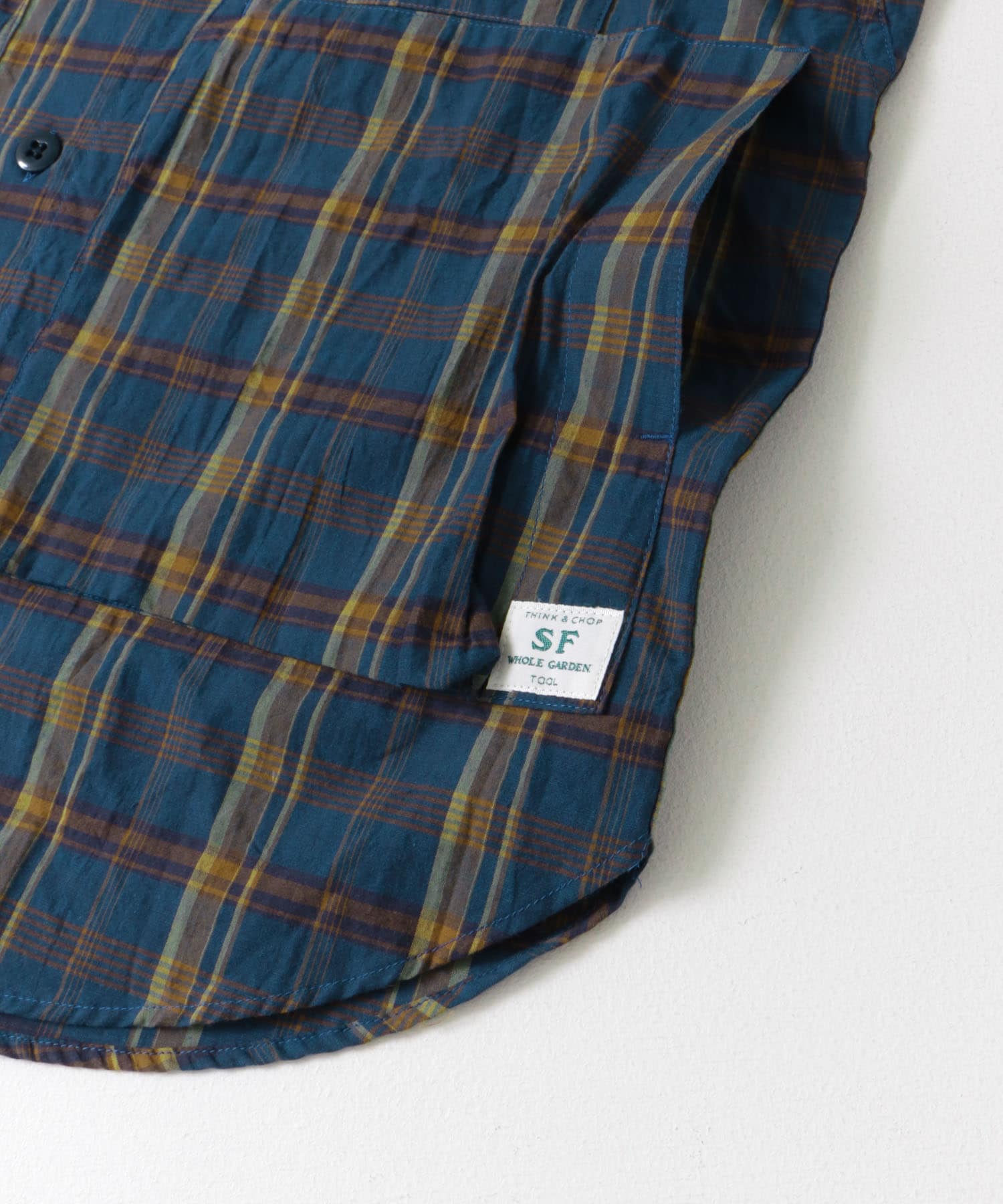 SASSAFRAS　Digs Crew Half 1/2 NavyCheck S