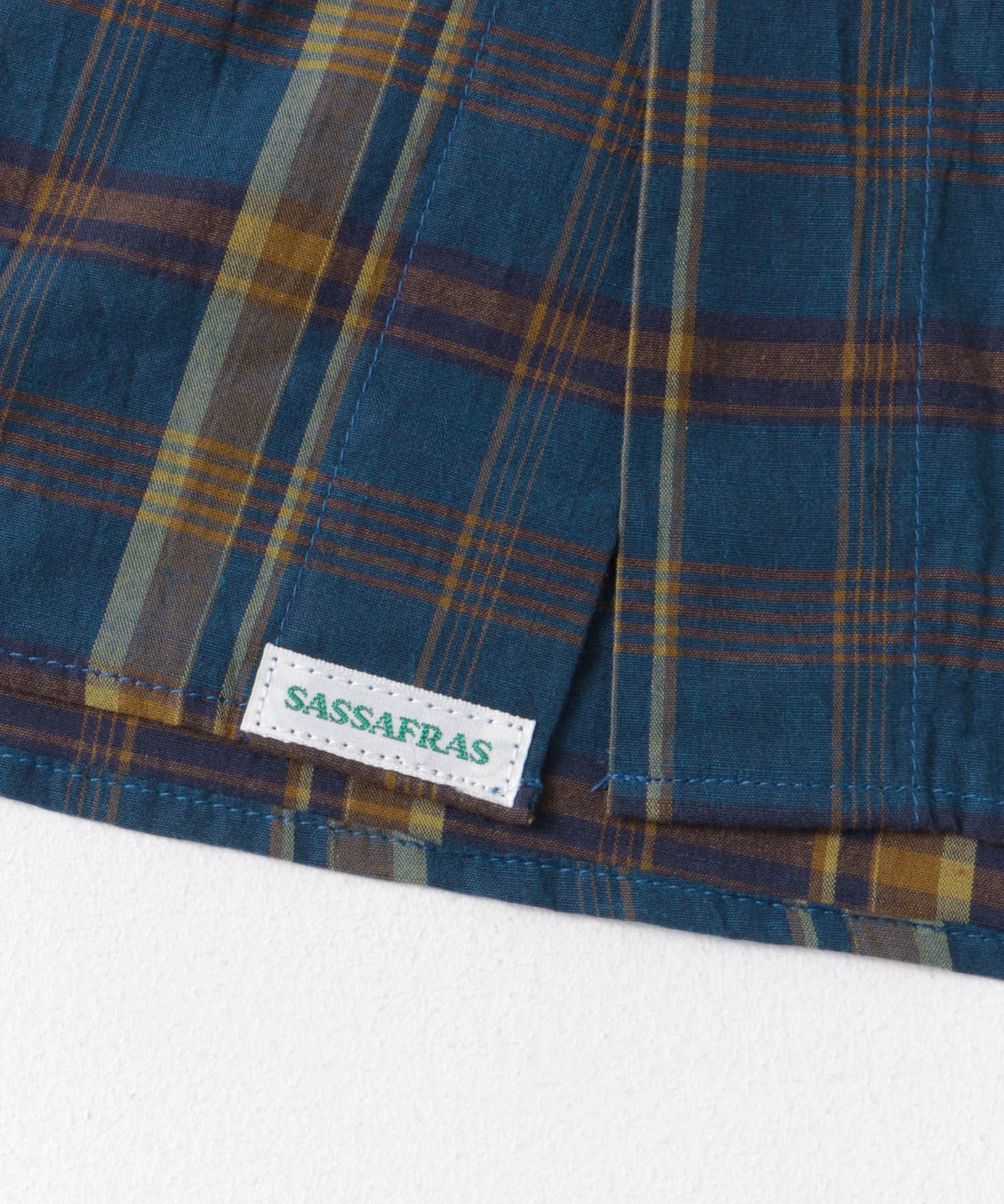 SASSAFRAS　Digs Crew Half 1/2 NavyCheck S
