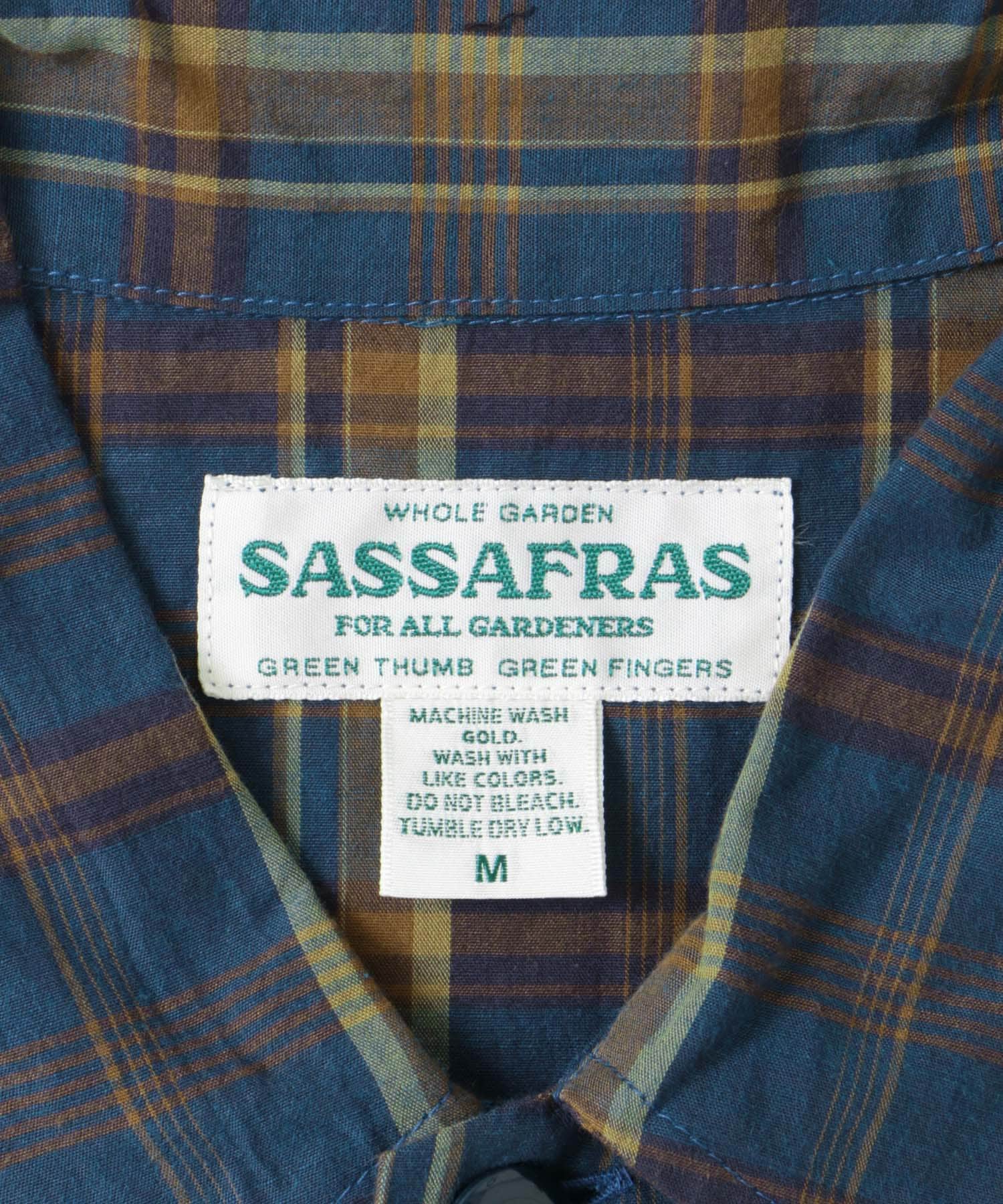 SASSAFRAS　Digs Crew Half 1/2 NavyCheck S