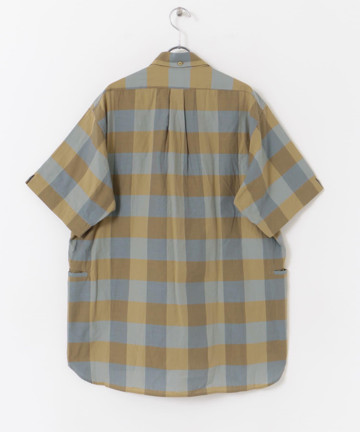 SASSAFRAS　WheelBarrowShellShirts1/2 BeigeCheck M