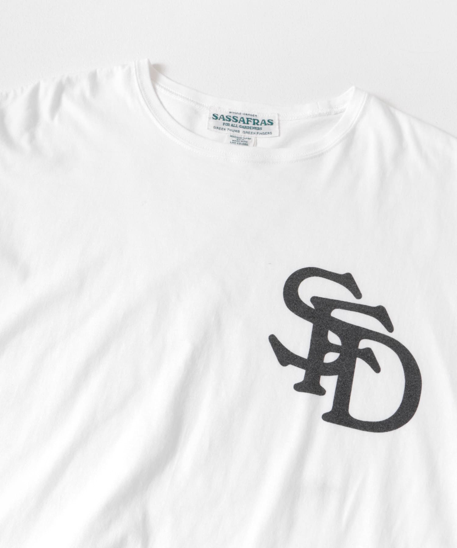 『別注』SASSAFRAS　SFD Logo T-shirts 1/2 White M