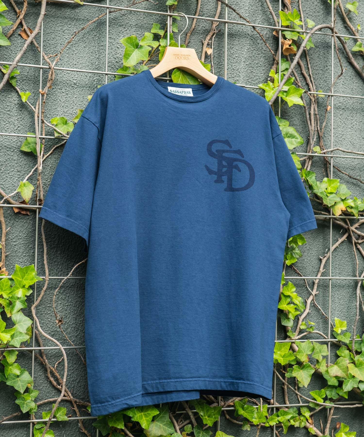 『別注』SASSAFRAS　SFD Logo T-shirts 1/2 Navy M