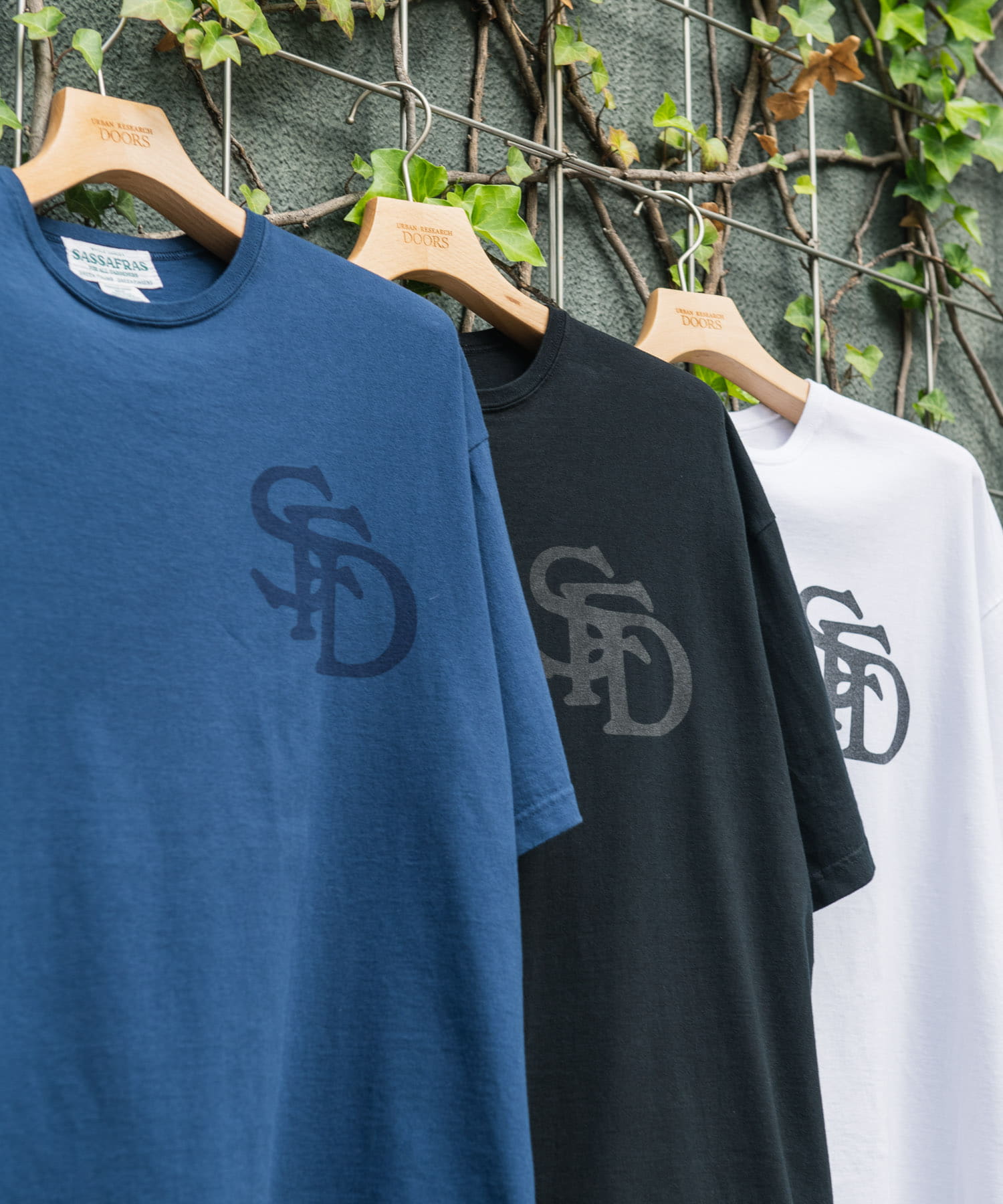 『別注』SASSAFRAS　SFD Logo T-shirts 1/2 Navy L