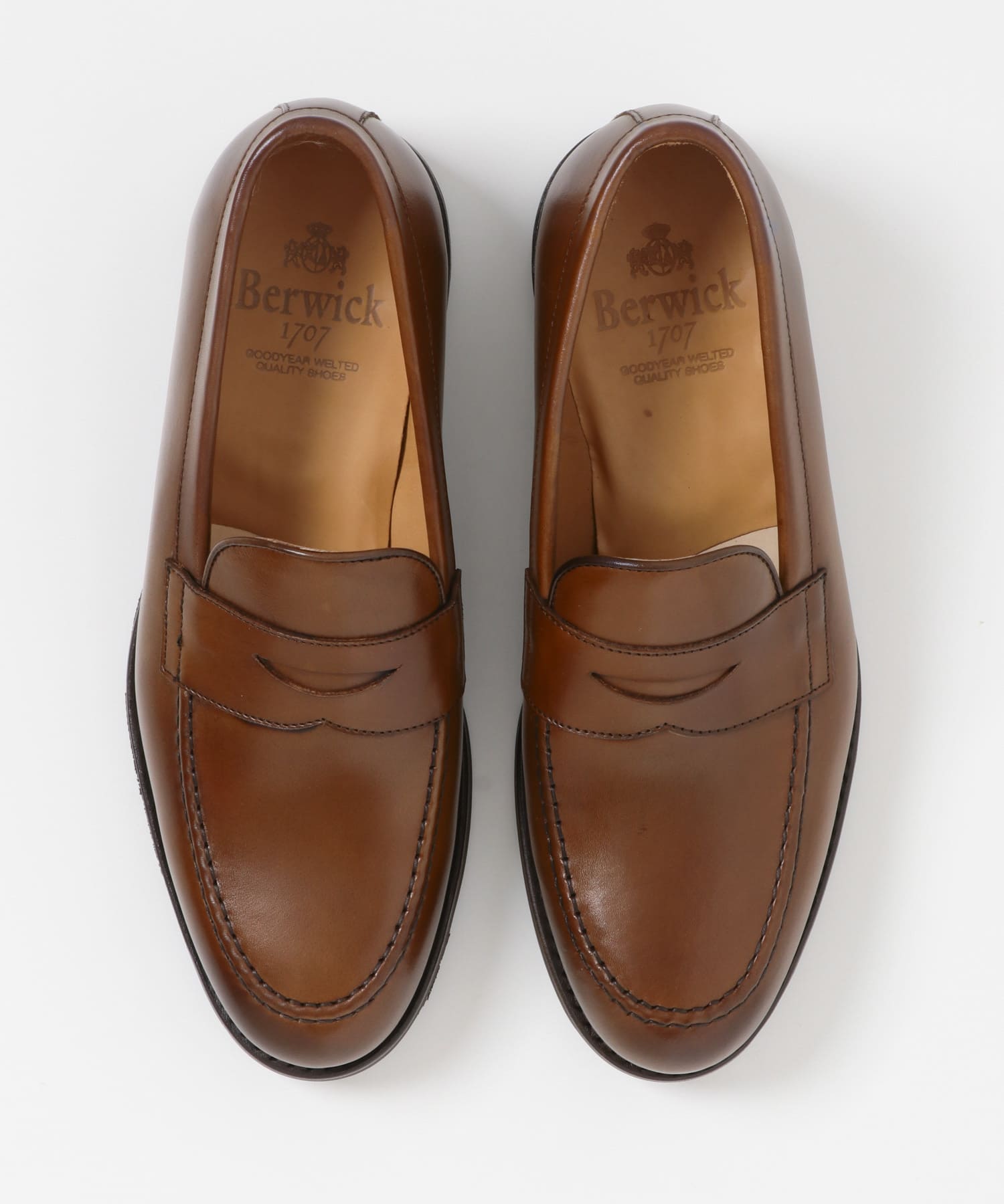 Berwick　コインローファー DARK BROWN 5.5