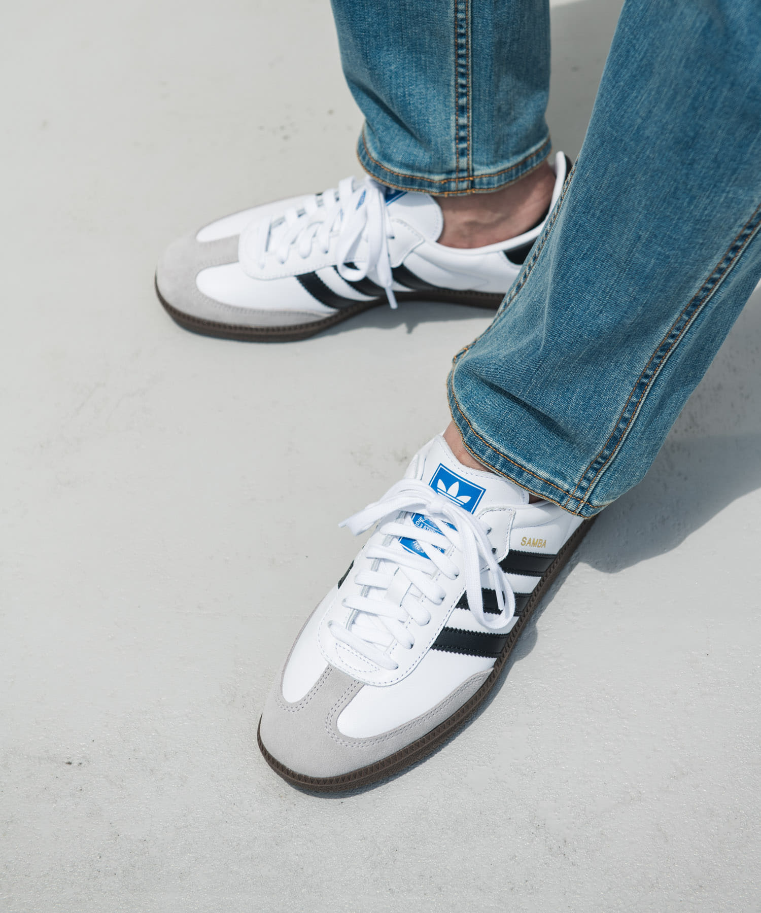 adidas　SAMBA OG ランニングホワイト 25.5