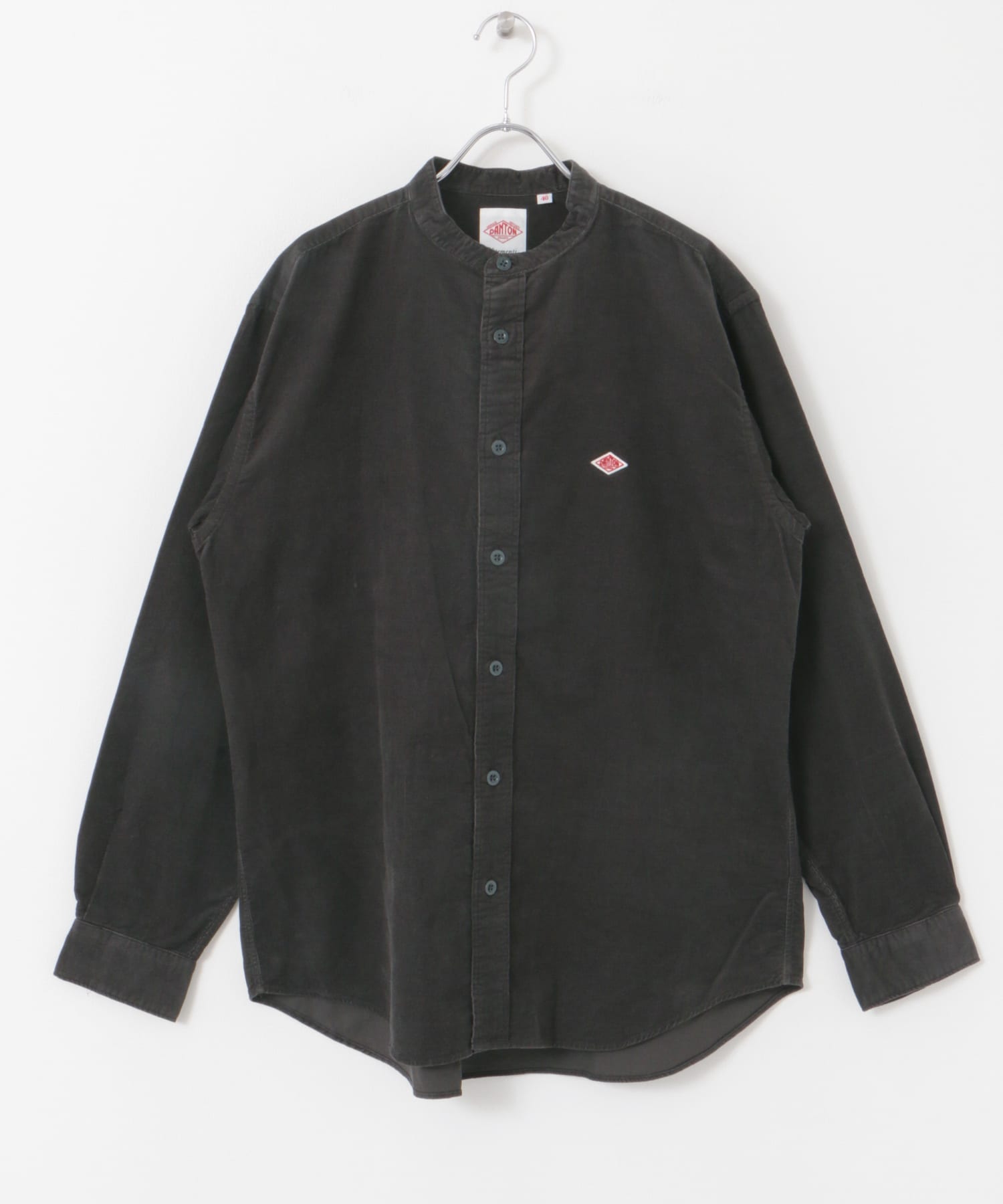 DANTON　BAND COLLAR SHIRTS LONG-SLEEVE CHARCOAL 38