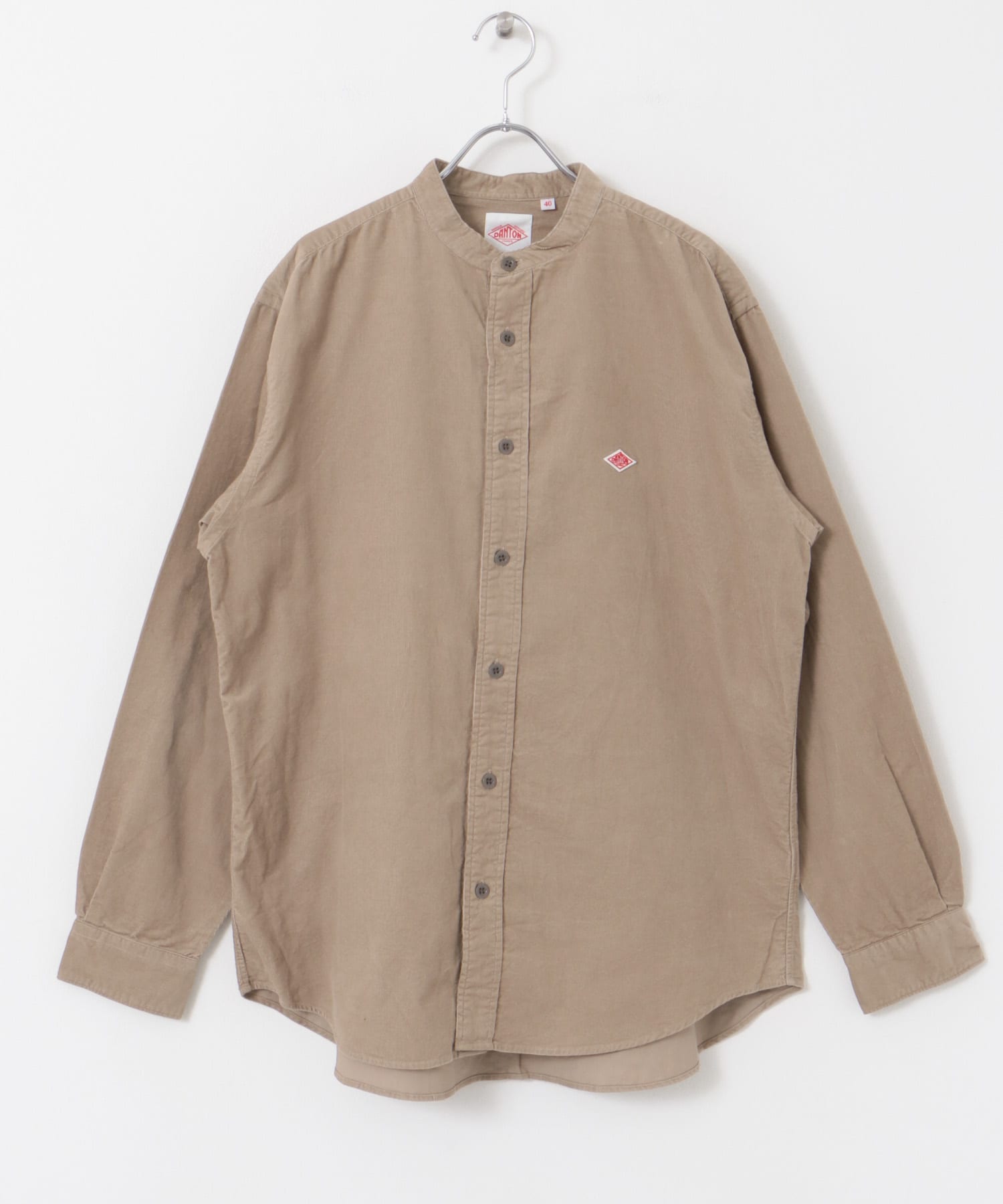 DANTON　BAND COLLAR SHIRTS LONG-SLEEVE SAND BEIGE 38