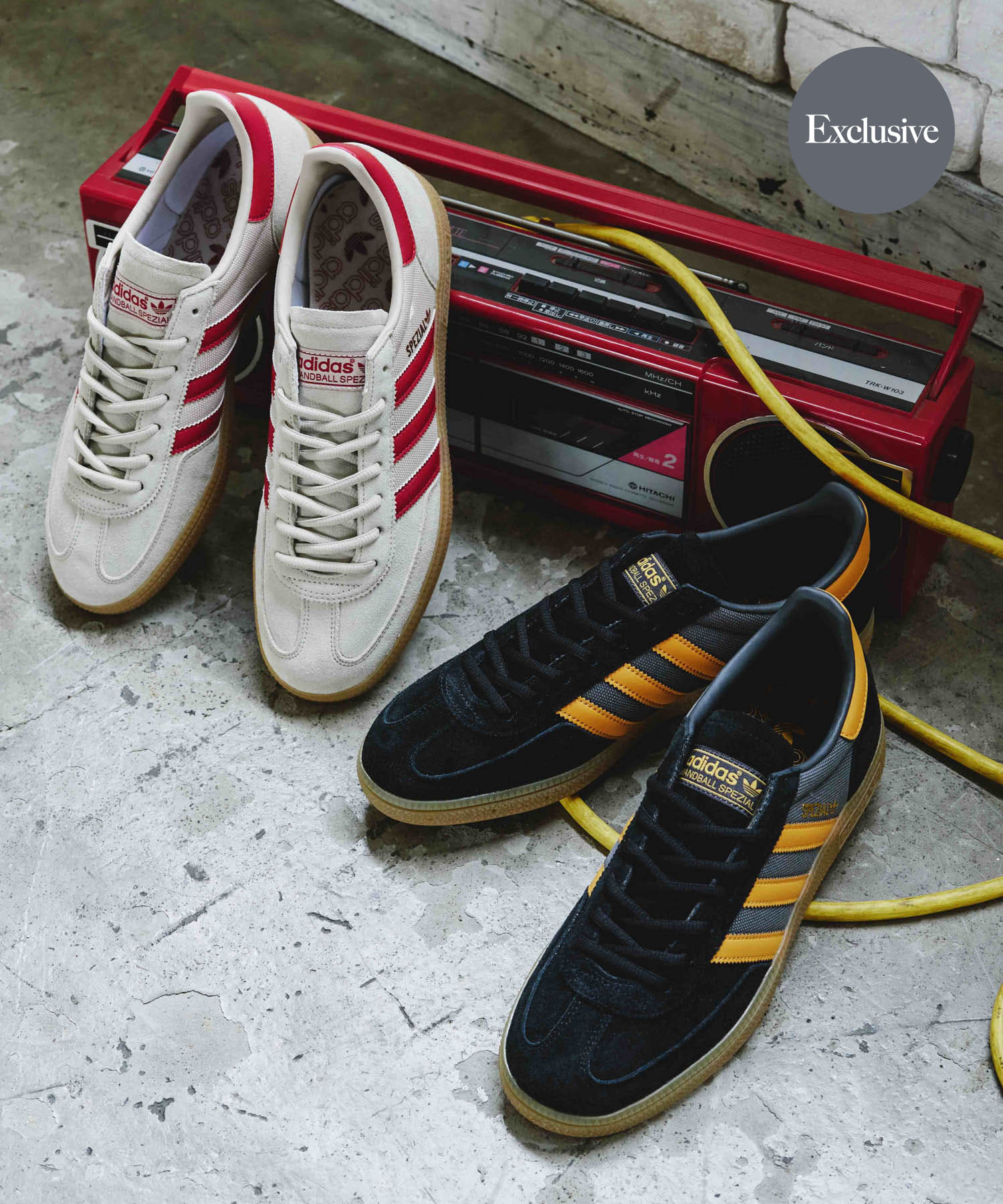 『一部WEB限定カラー』adidas　Exclusive HANDBALLSPEZIAL ホワイト/レッド 26