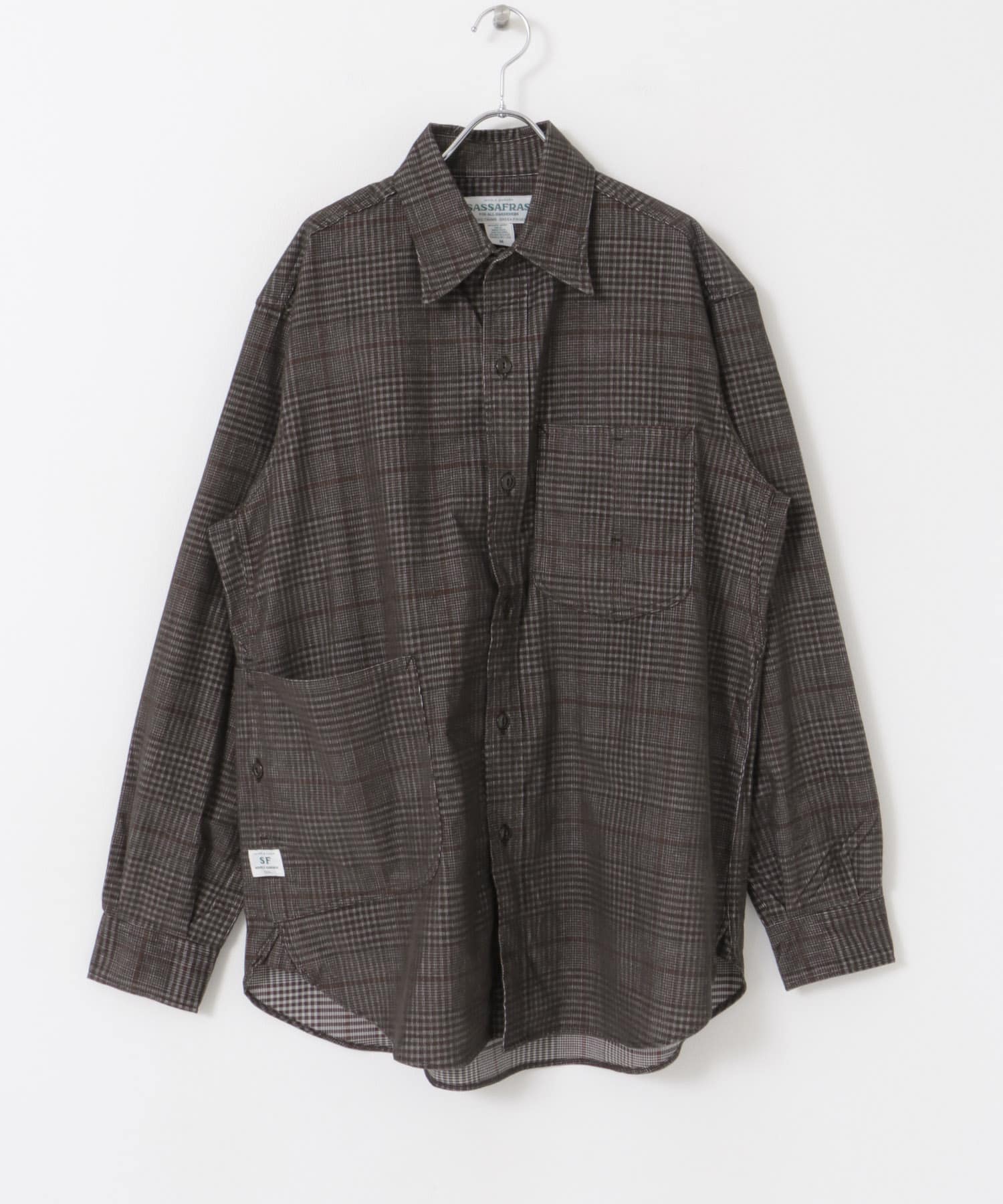 SASSAFRAS　Diggin Shirts Brown S