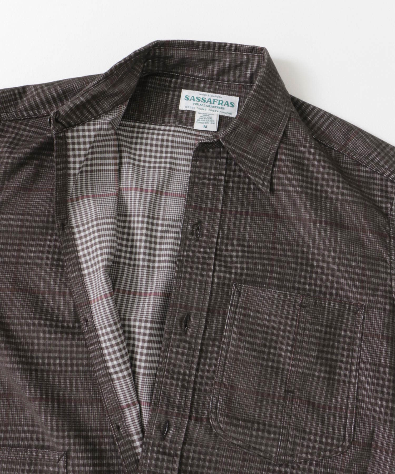 SASSAFRAS　Diggin Shirts Brown S