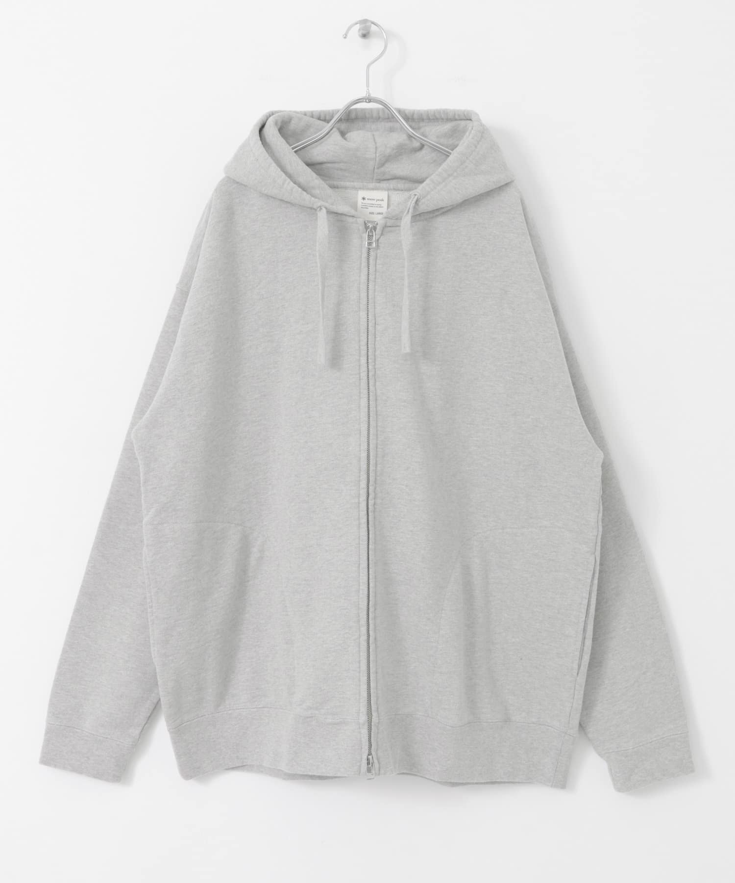 Snow Peak Apparel　RecycledCottonZipUpHoodie M.Grey M