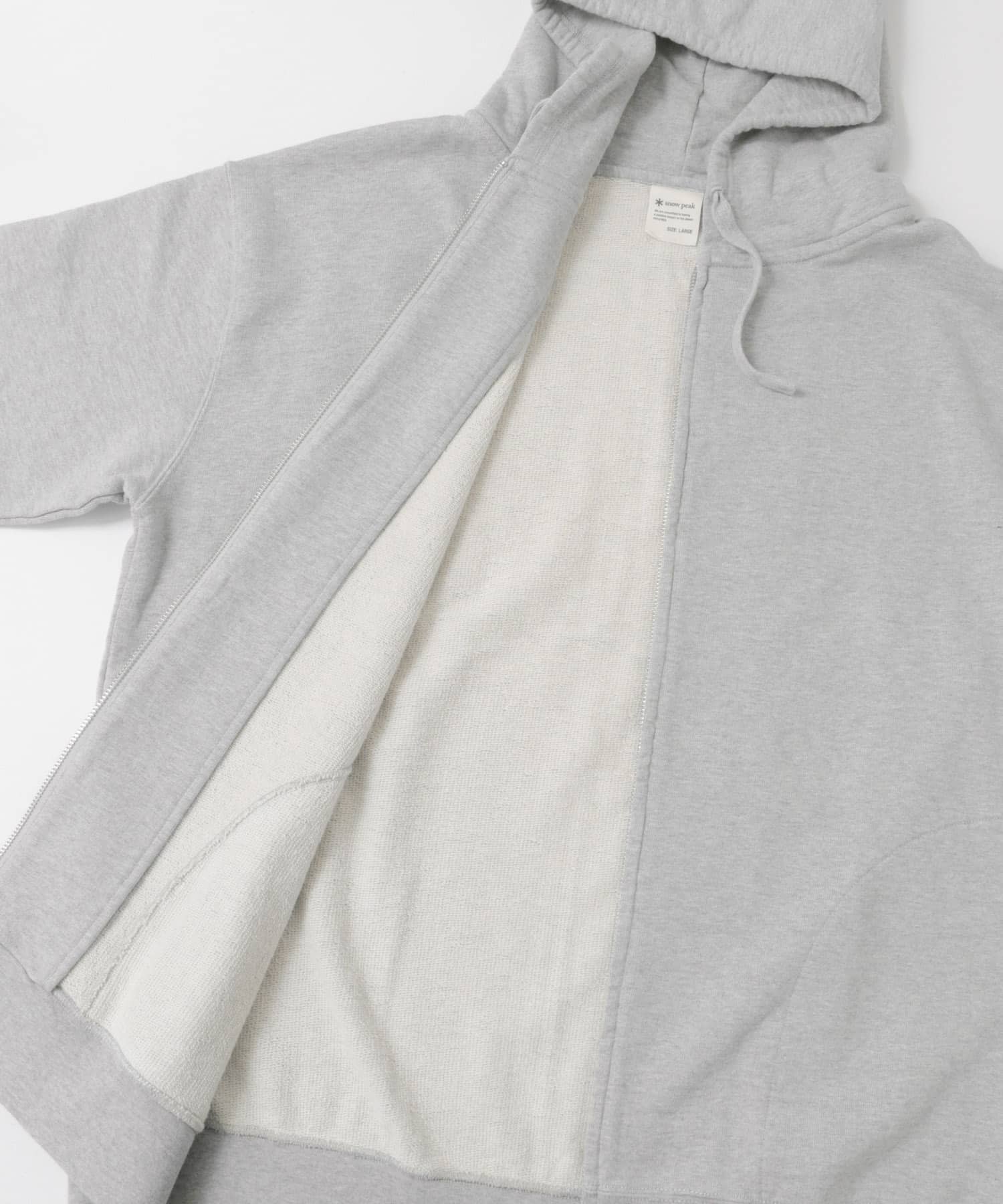 Snow Peak Apparel　RecycledCottonZipUpHoodie M.Grey M