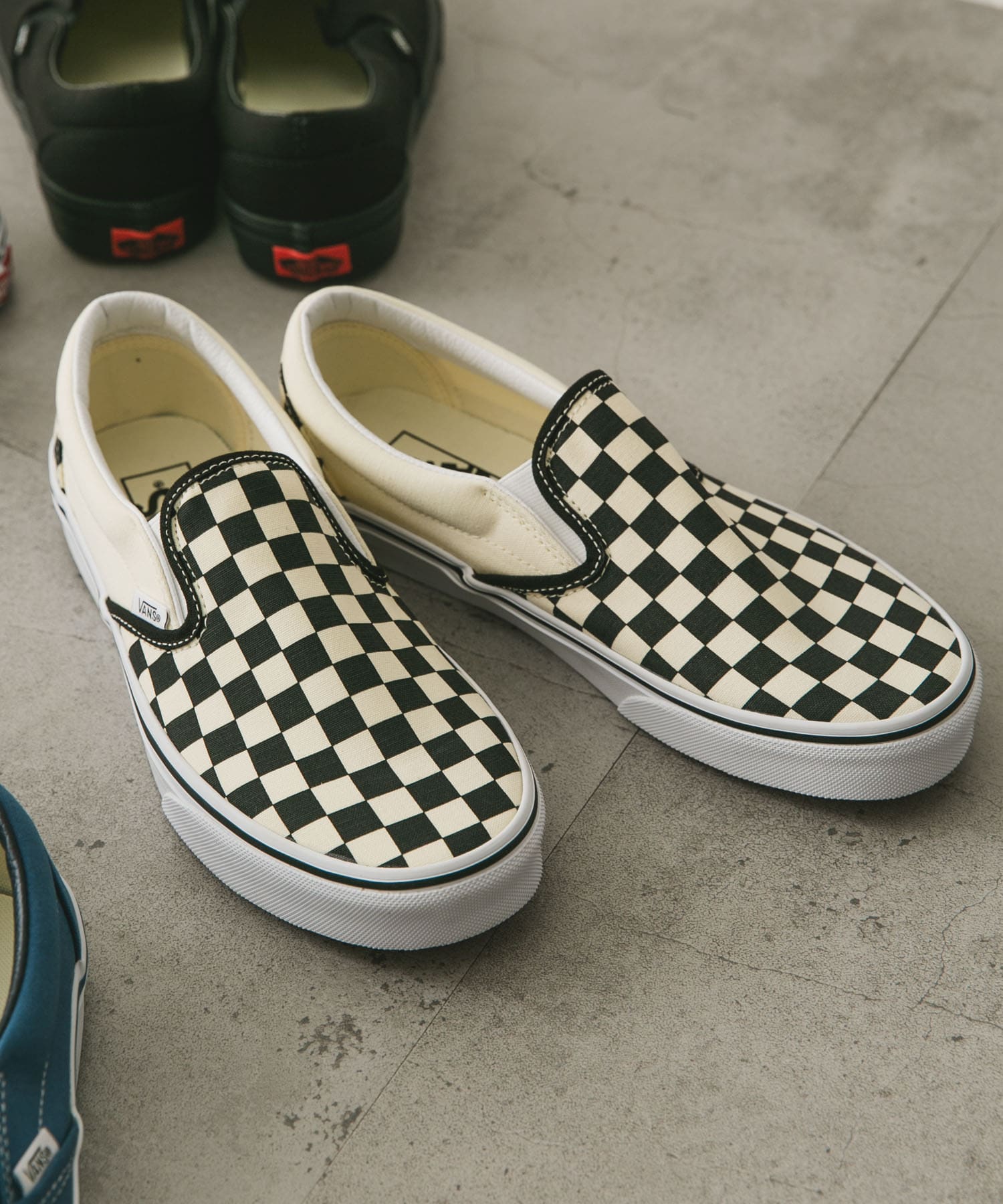 VANS　UA Classic Slip-On CHECKER 8