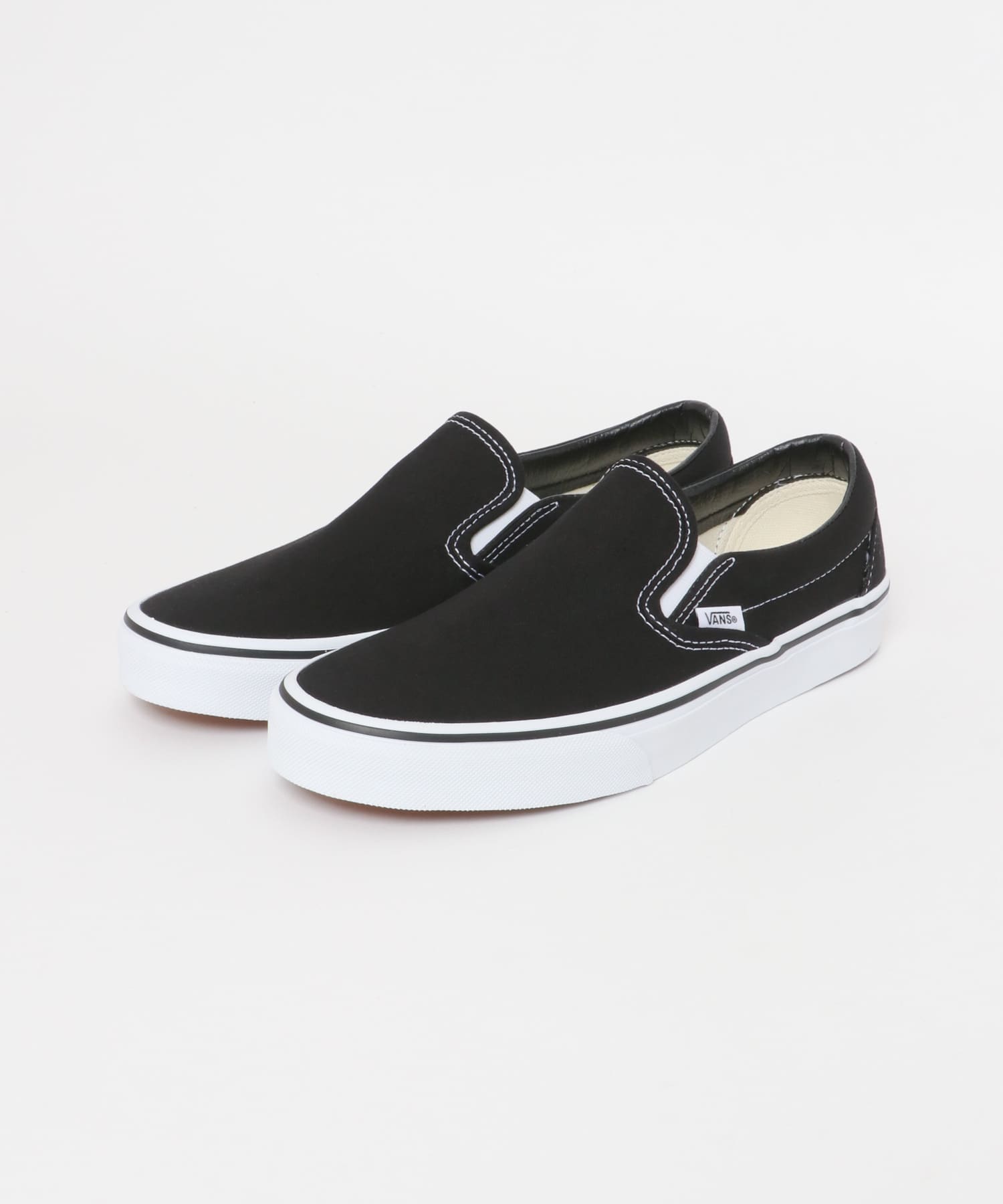VANS　UA Classic Slip-On BLK/WHT 8