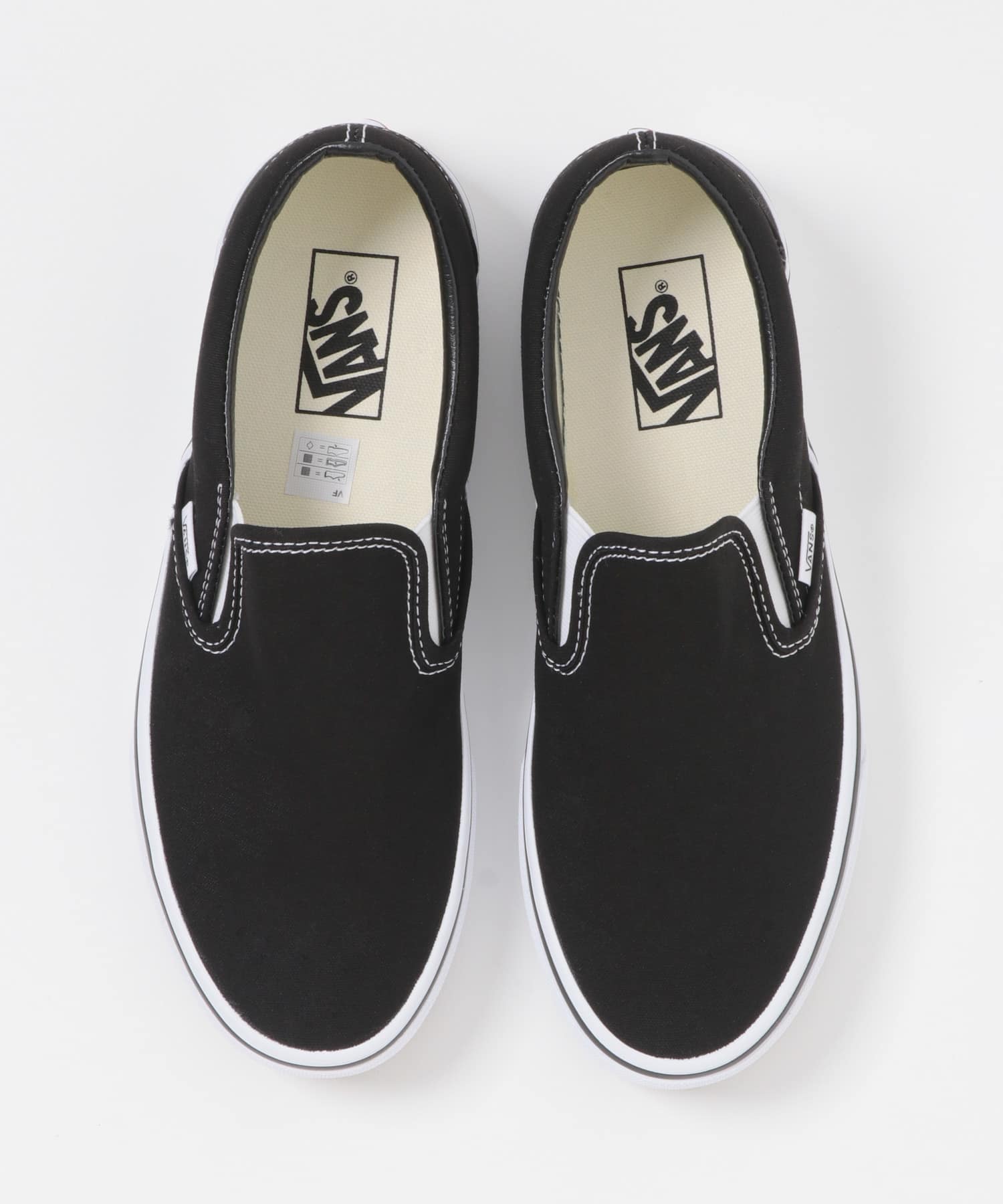 VANS　UA Classic Slip-On BLK/WHT 8