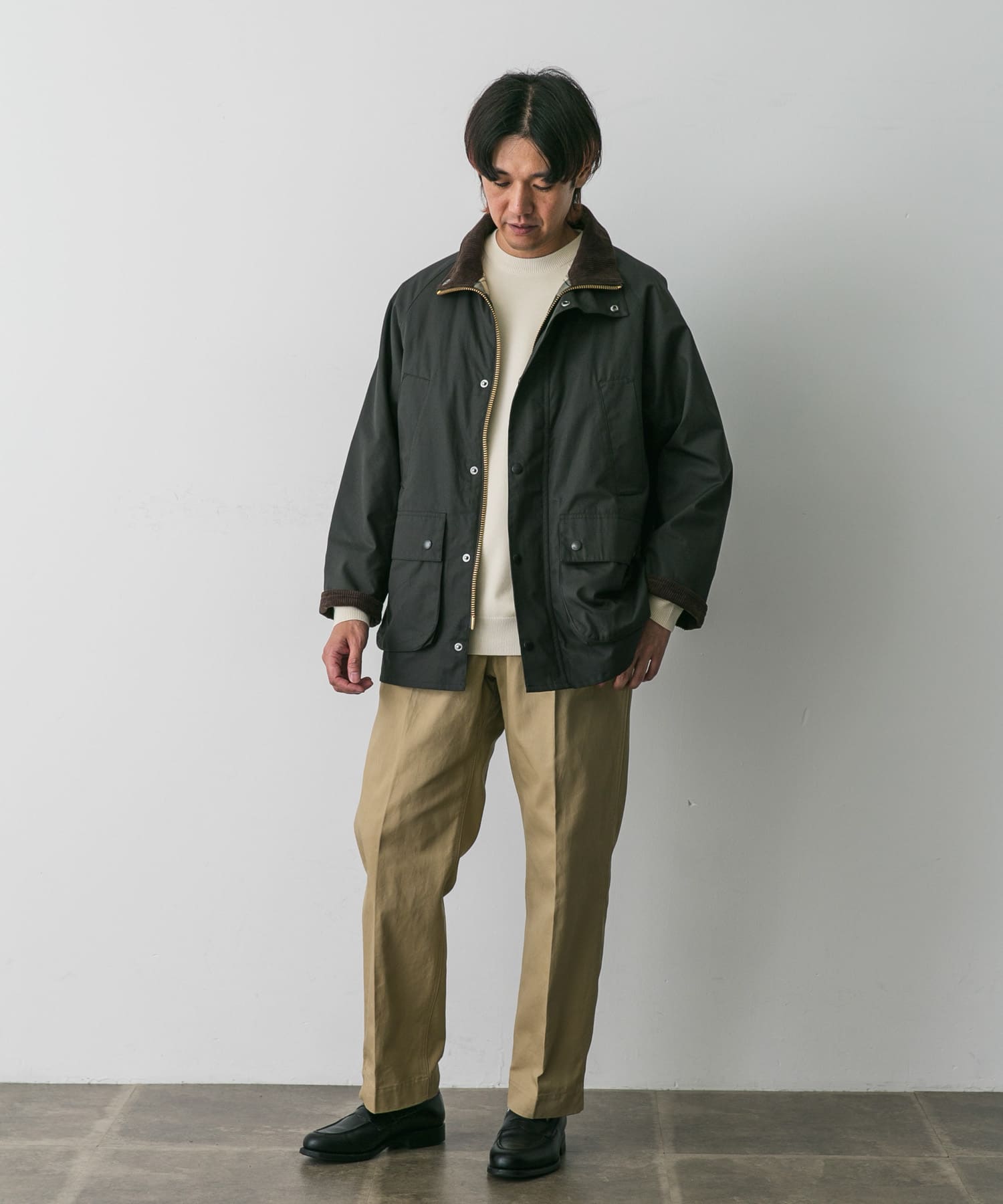 Barbour BEALE 36 バブアー Barbour】バブアー ビデイルジャケット ノンワックス ネイビー