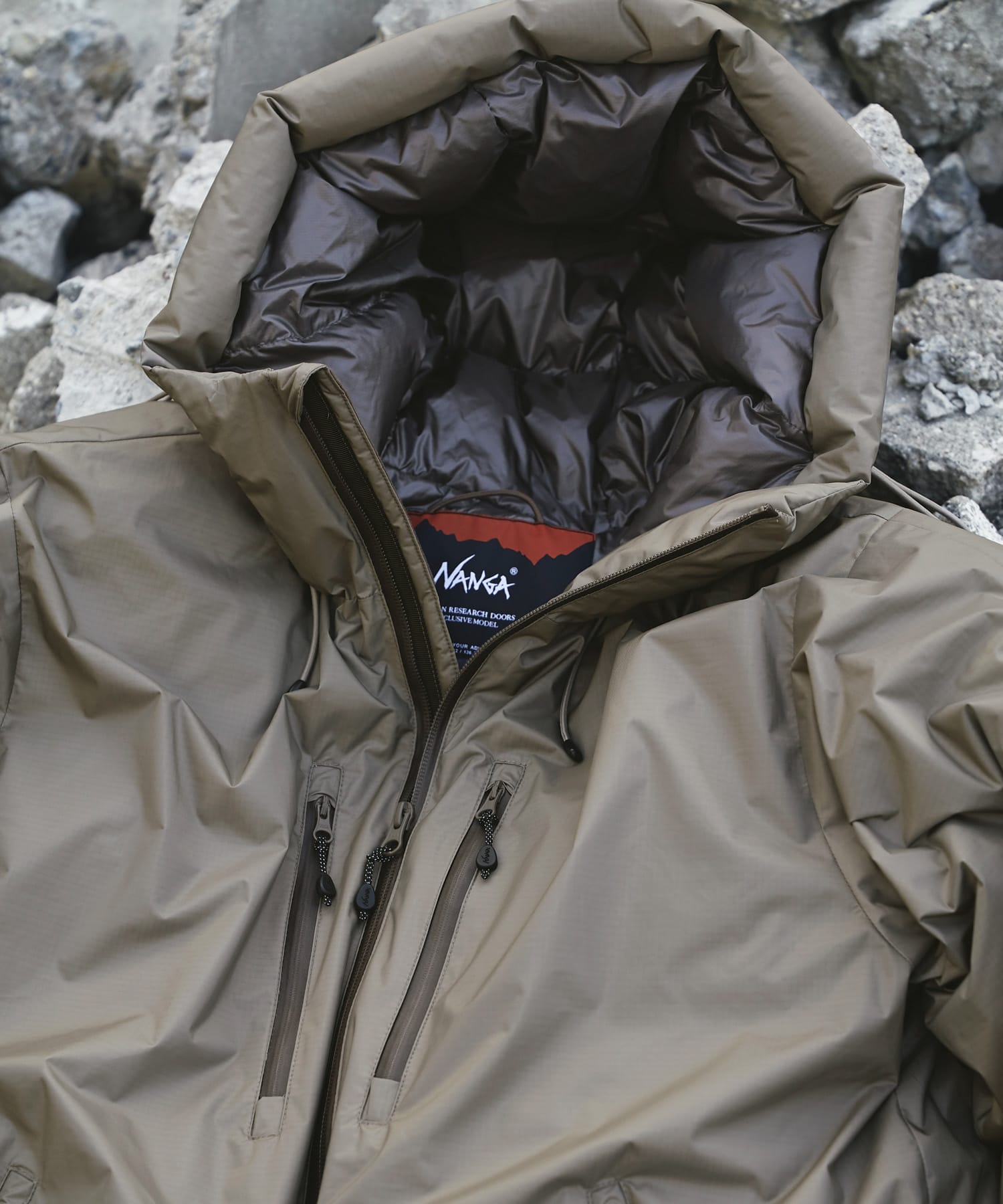 『別注』NANGA×DOORS　AURORA TEX DOWN PARKA Drift Wood M