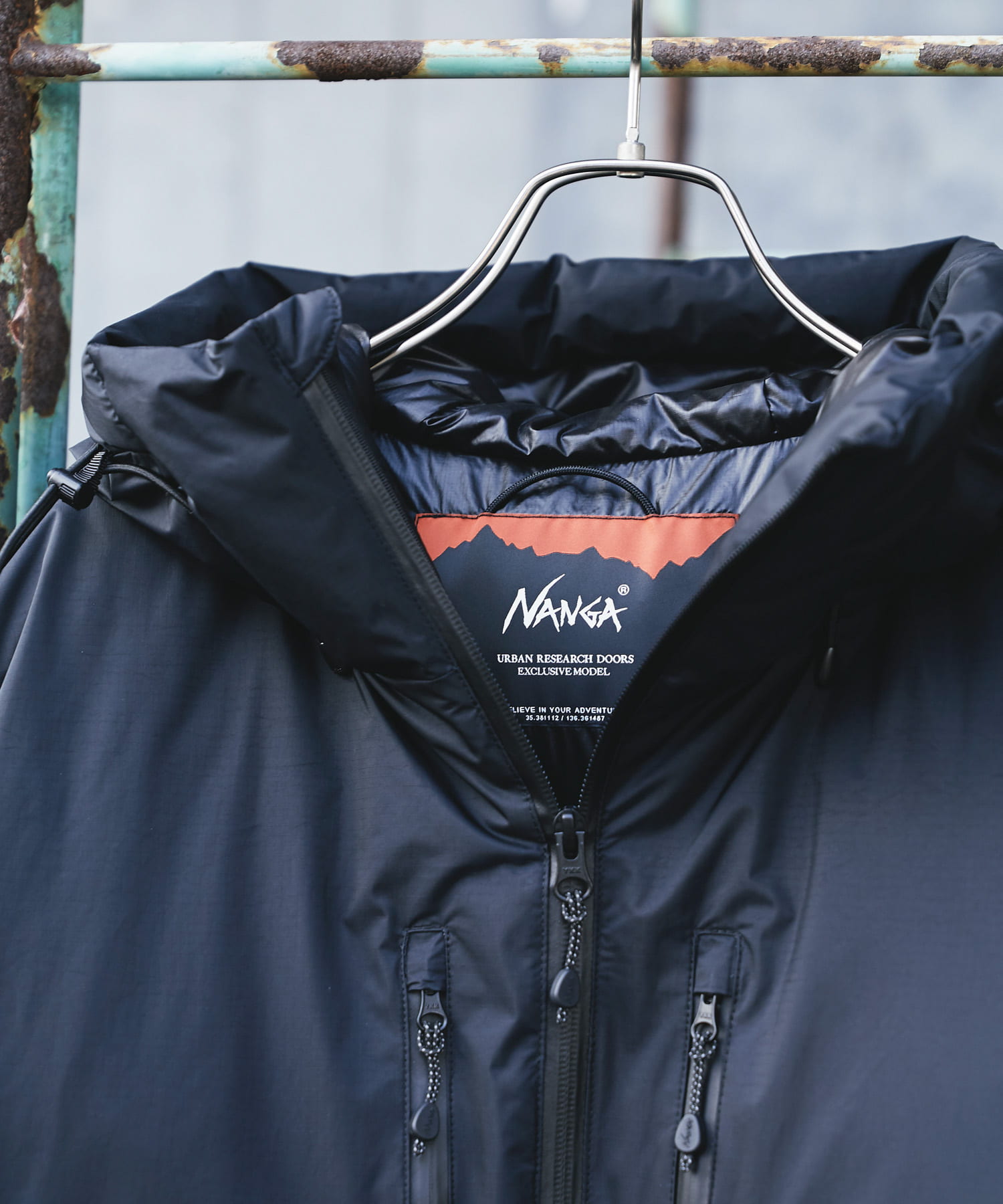 『別注』NANGA×DOORS　AURORA TEX DOWN PARKA Neo Black M