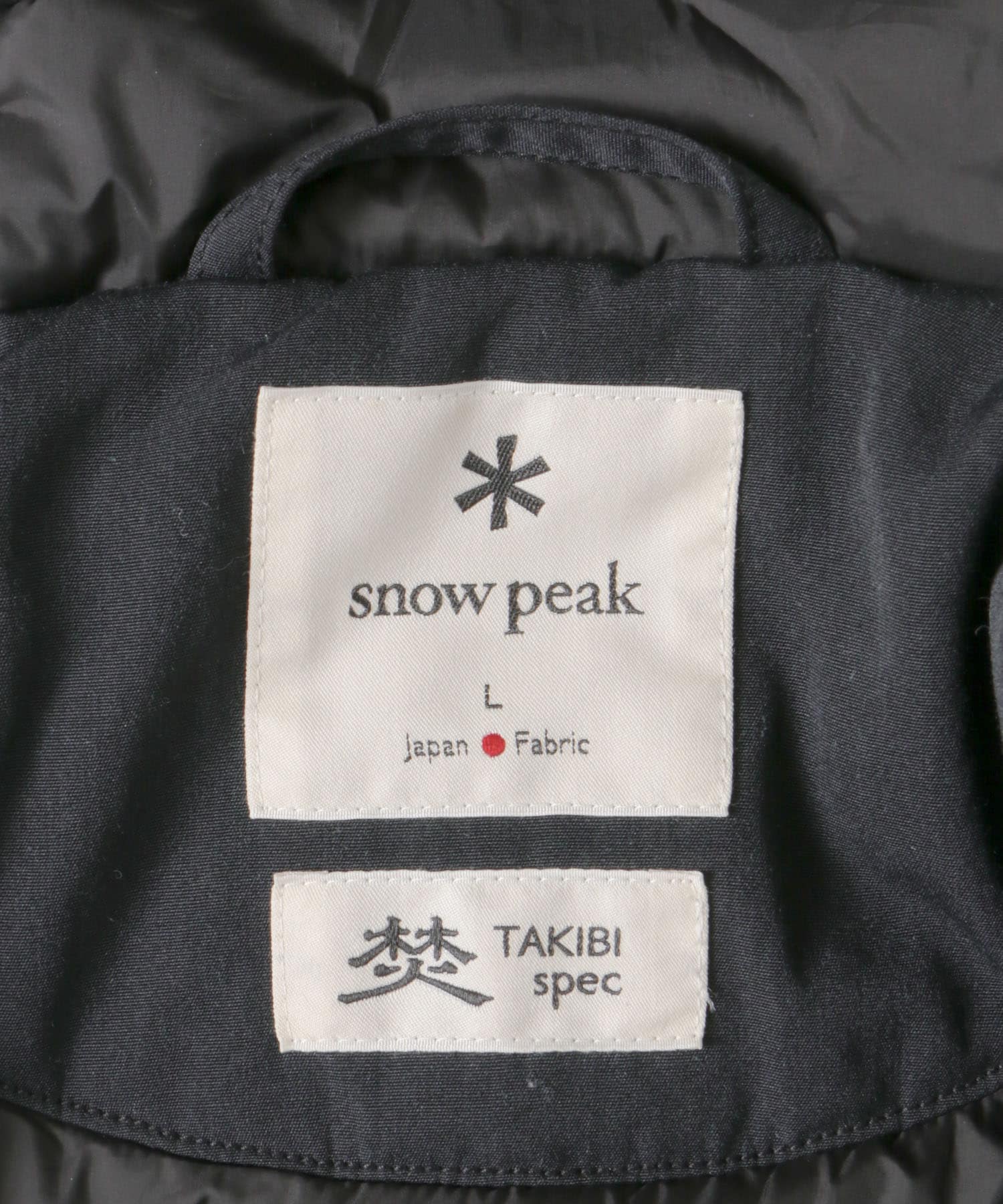 Snow Peak Apparel　TAKIBIWeatherPaddedCoat Black L