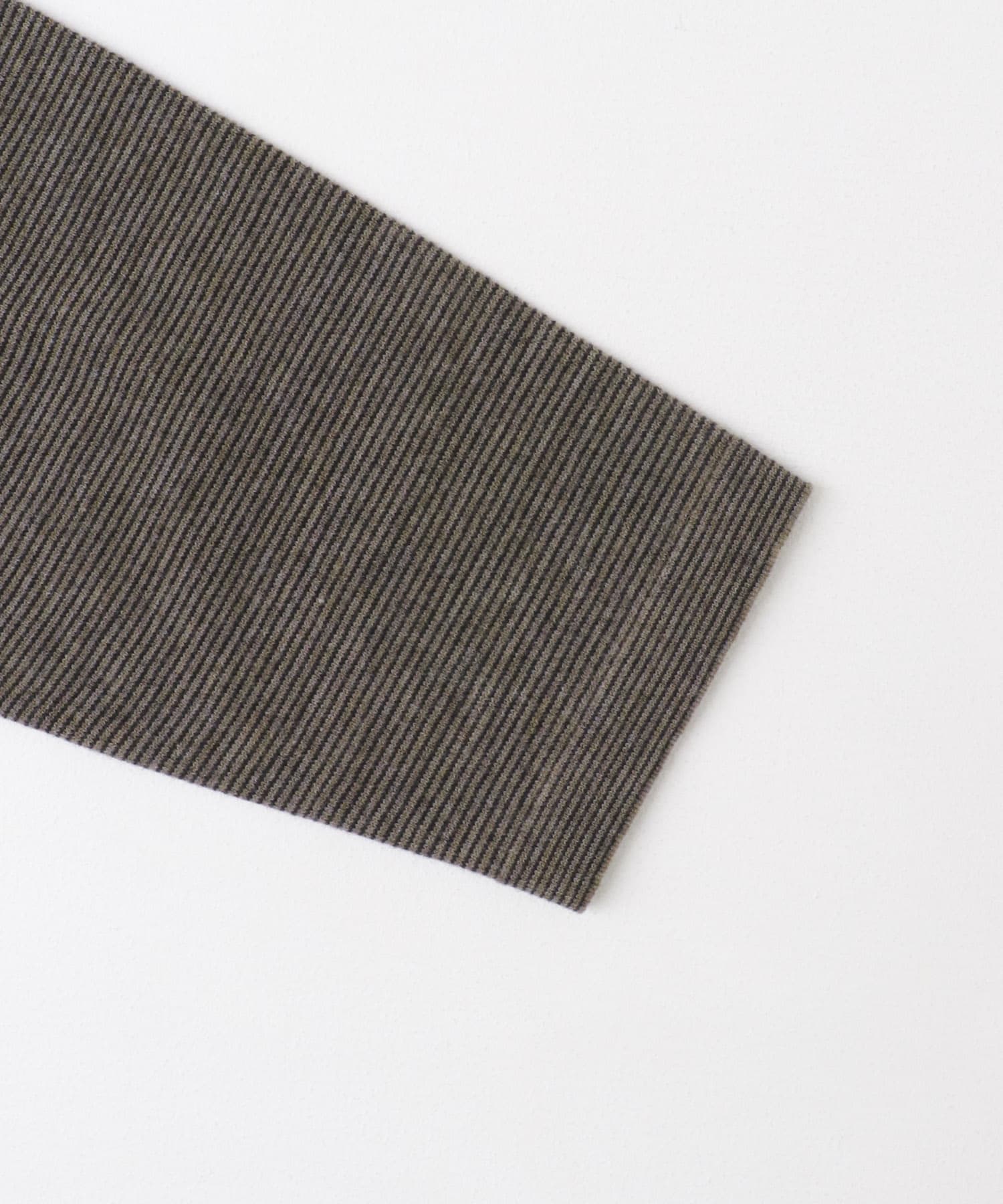 STILL BY HAND　14G striped sweater MOCHAxBLK 46