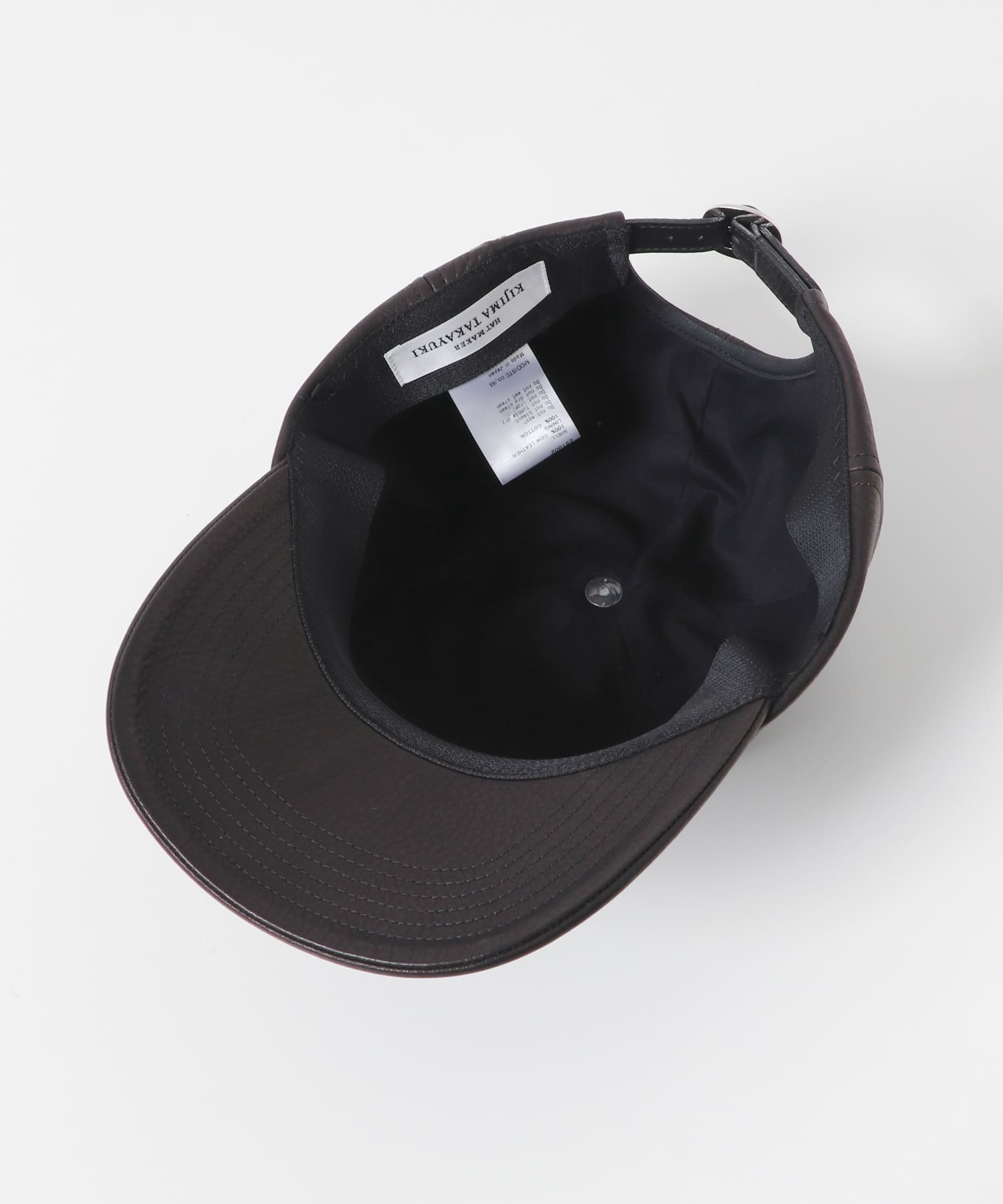 KIJIMA TAKAYUKI　COWHIDE 6PANEL CAP BLACK one