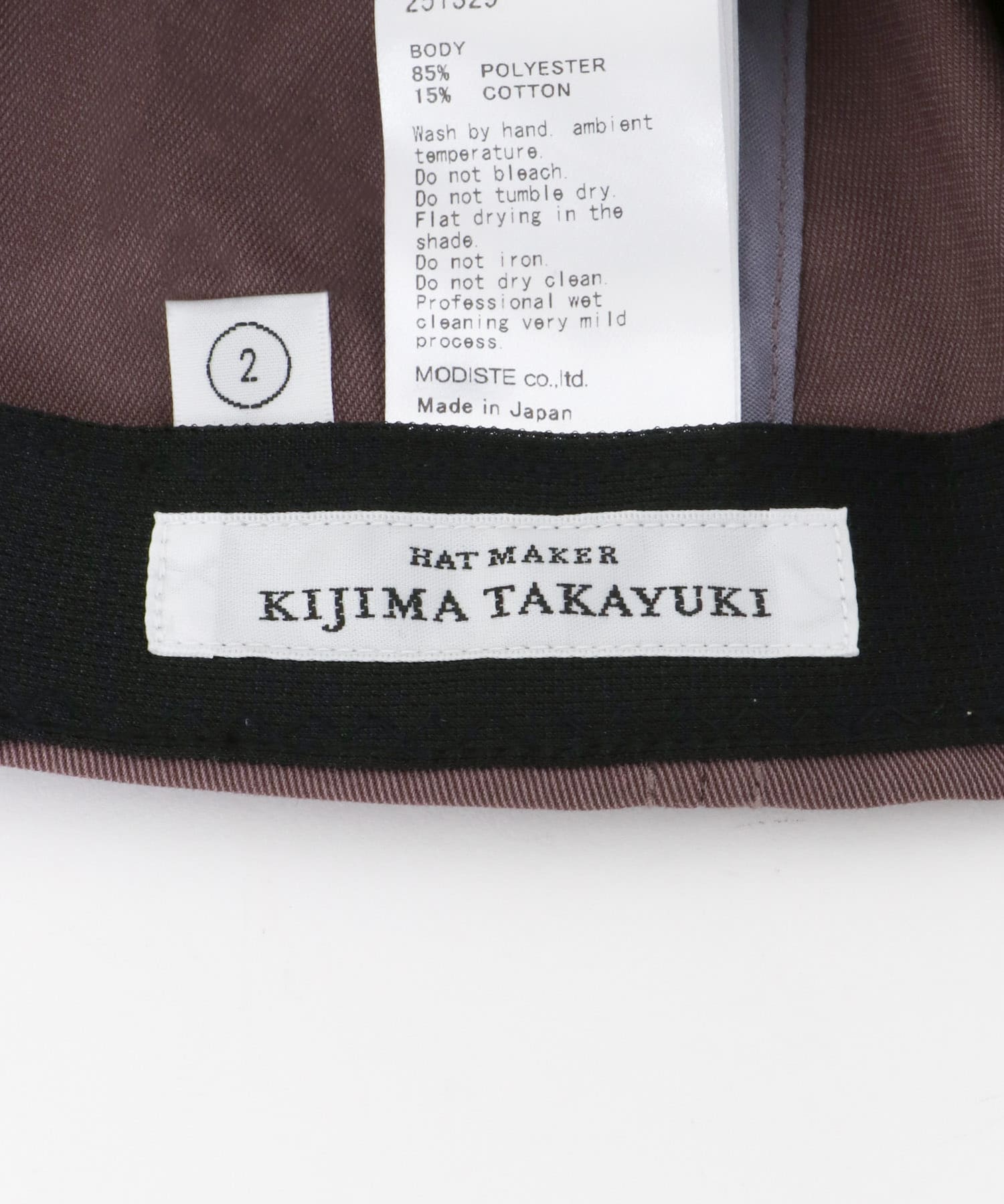 KIJIMA TAKAYUKI　P/C ELASTIC BACK 6P CAP PURPLE one