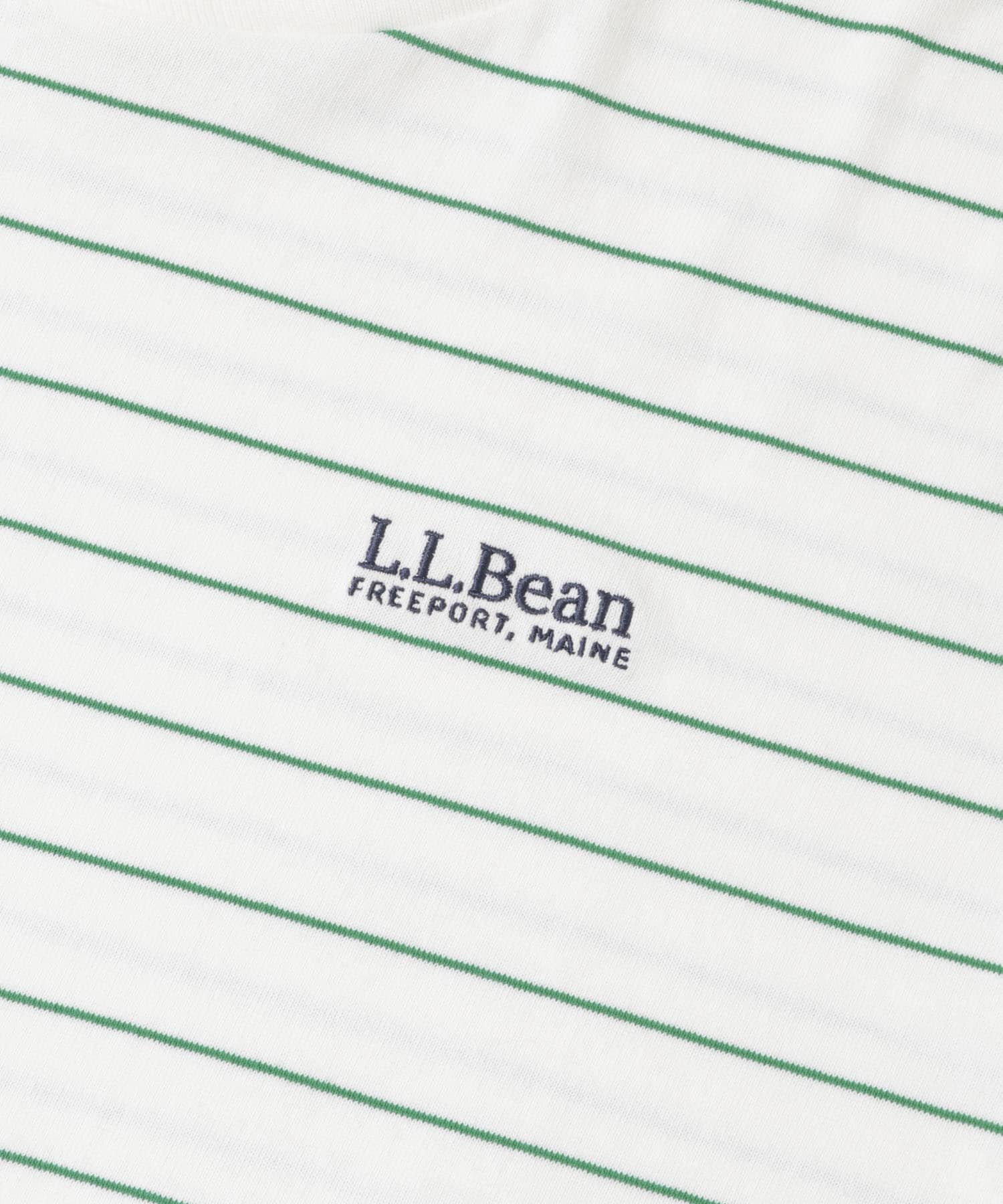 L.L.Bean　Union Long-Sleeve T-Shirts Wht/Lt.grn M