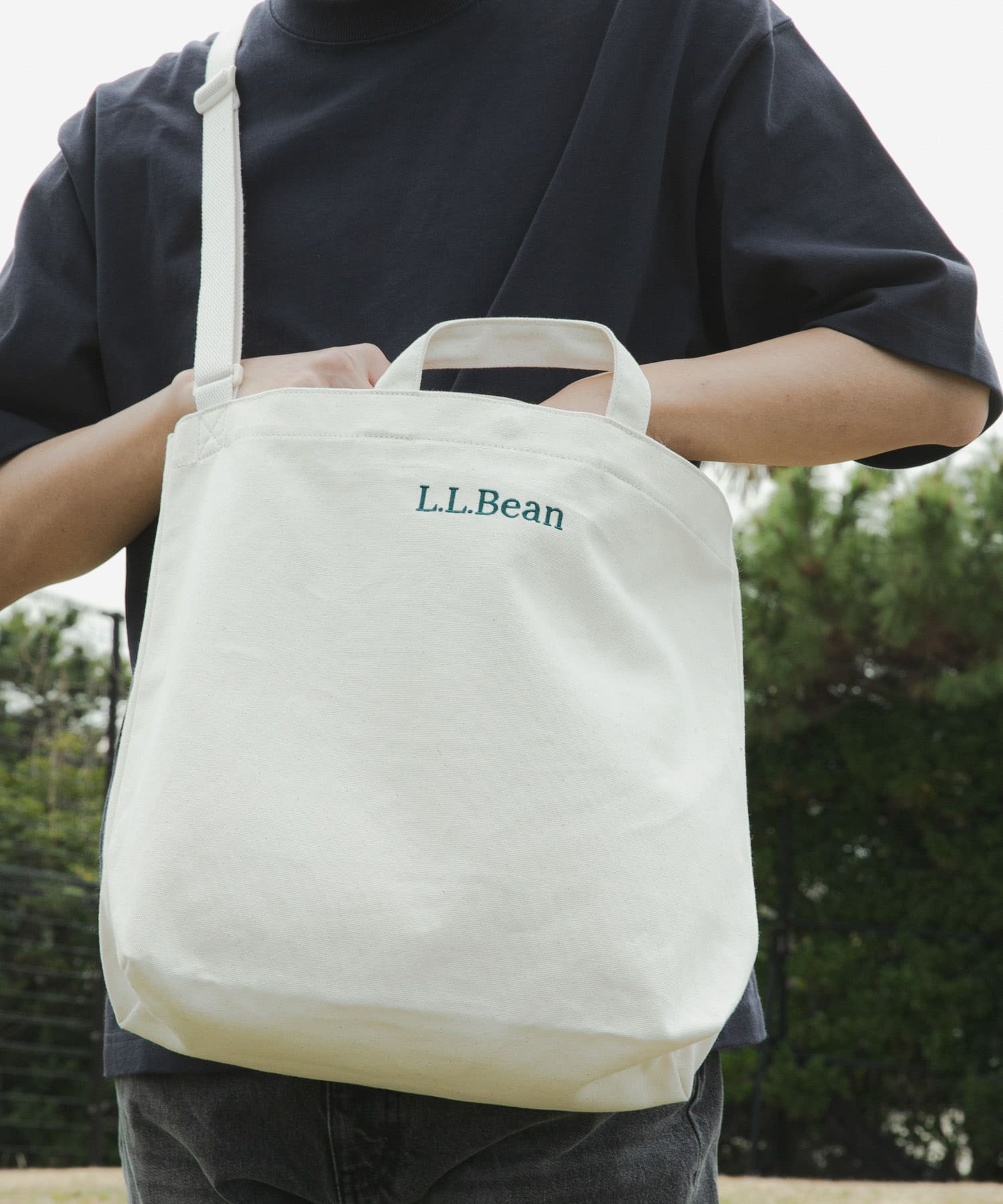別注』L.L.Bean×DOORS Shoulder Strap Tote L(one Natural): バッグ