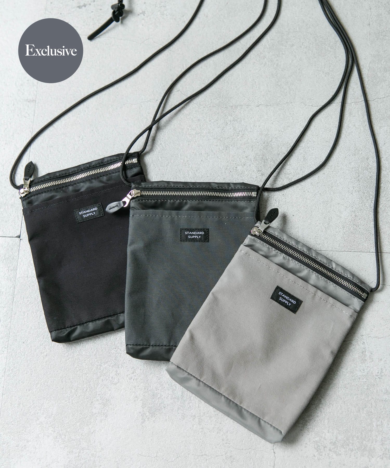『別注』STANDARD SUPPLY×DOORS　SLING PURSE M/L GREY one