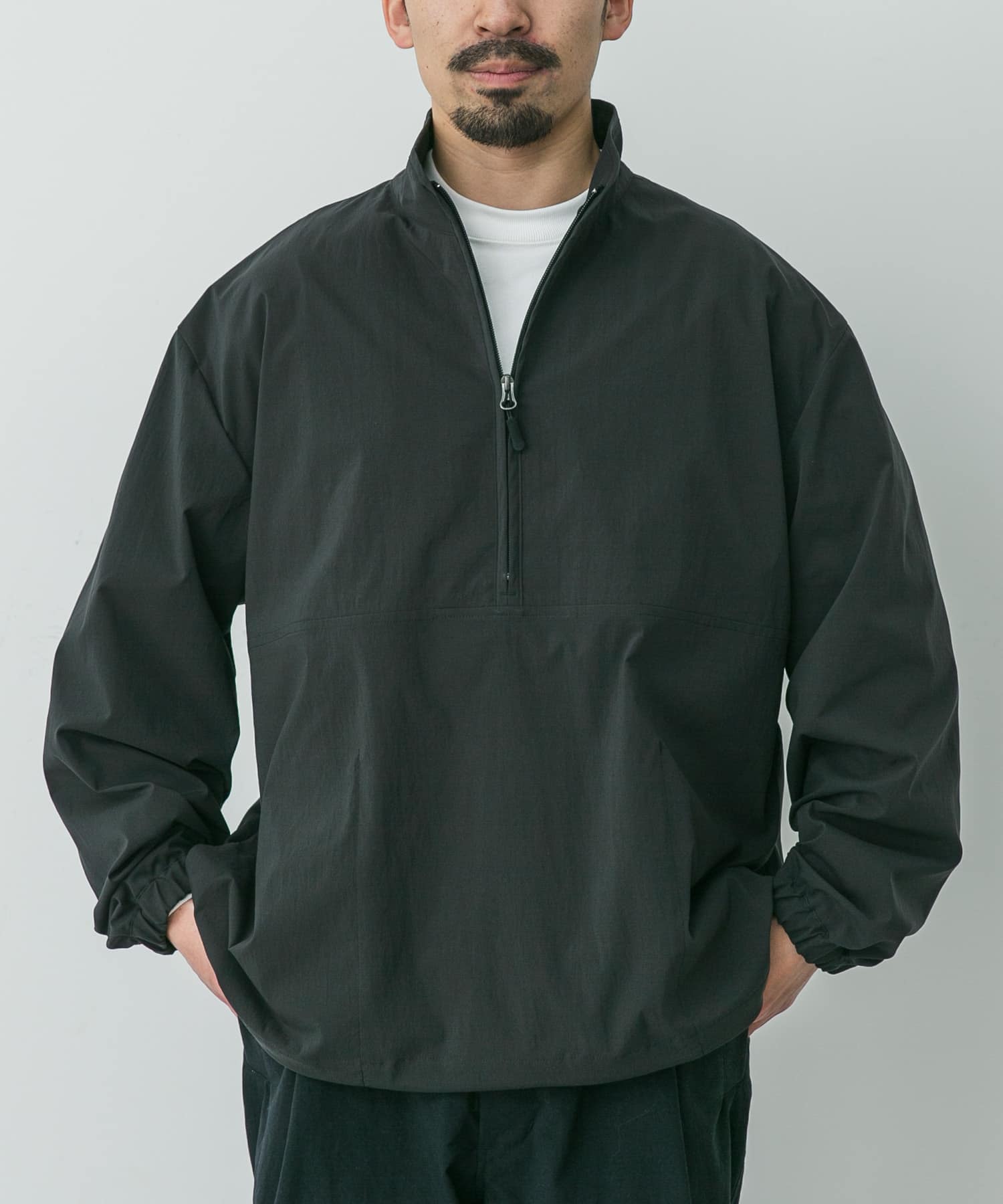 STILL BY HAND　ハーフジップハイネックアノラック