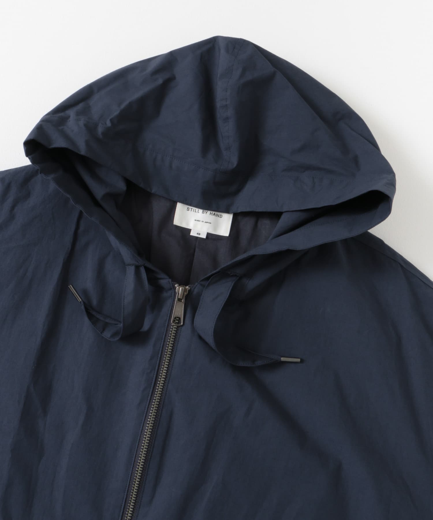 STILL BY HAND　Siliconecoatedhoodedcoat DEEP BLUE 48