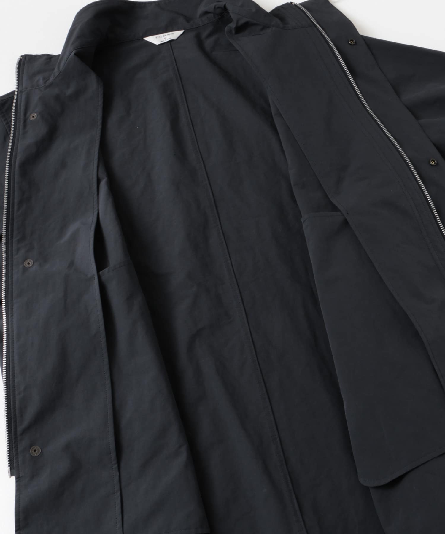 STILL BY HAND　Stand collar coat NAVY 48