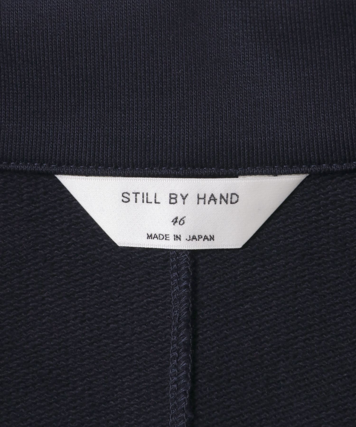 STILL BY HAND　ハイゲージポケット付プルオーバー DARK NAVY 46