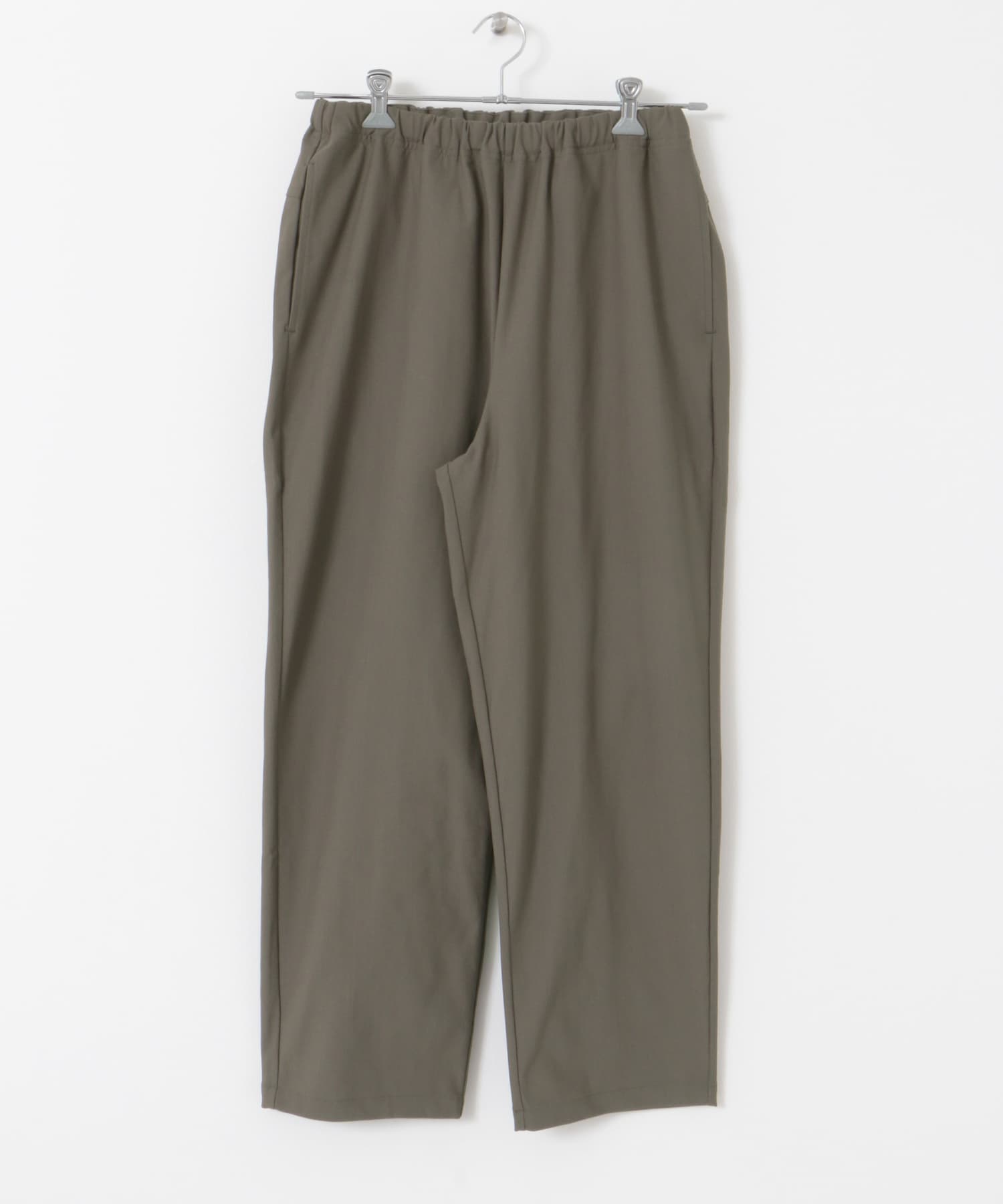STILL BY HAND　Slim tapered jersey pants OLIVE 44
