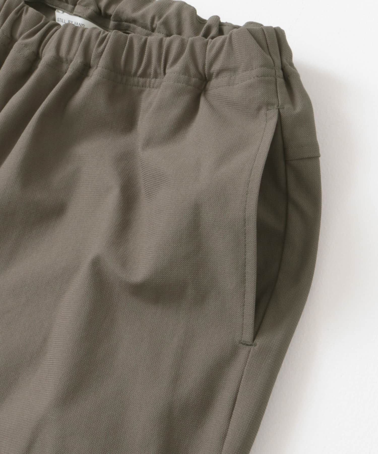 STILL BY HAND　Slim tapered jersey pants OLIVE 44